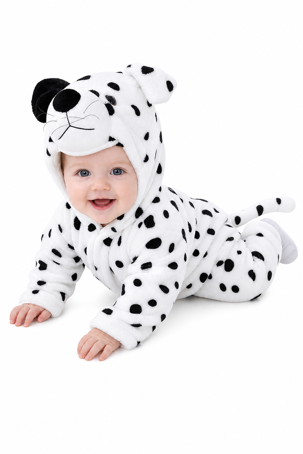 Cute Baby Plush Dalmatian Dog Kigurumi Onesie