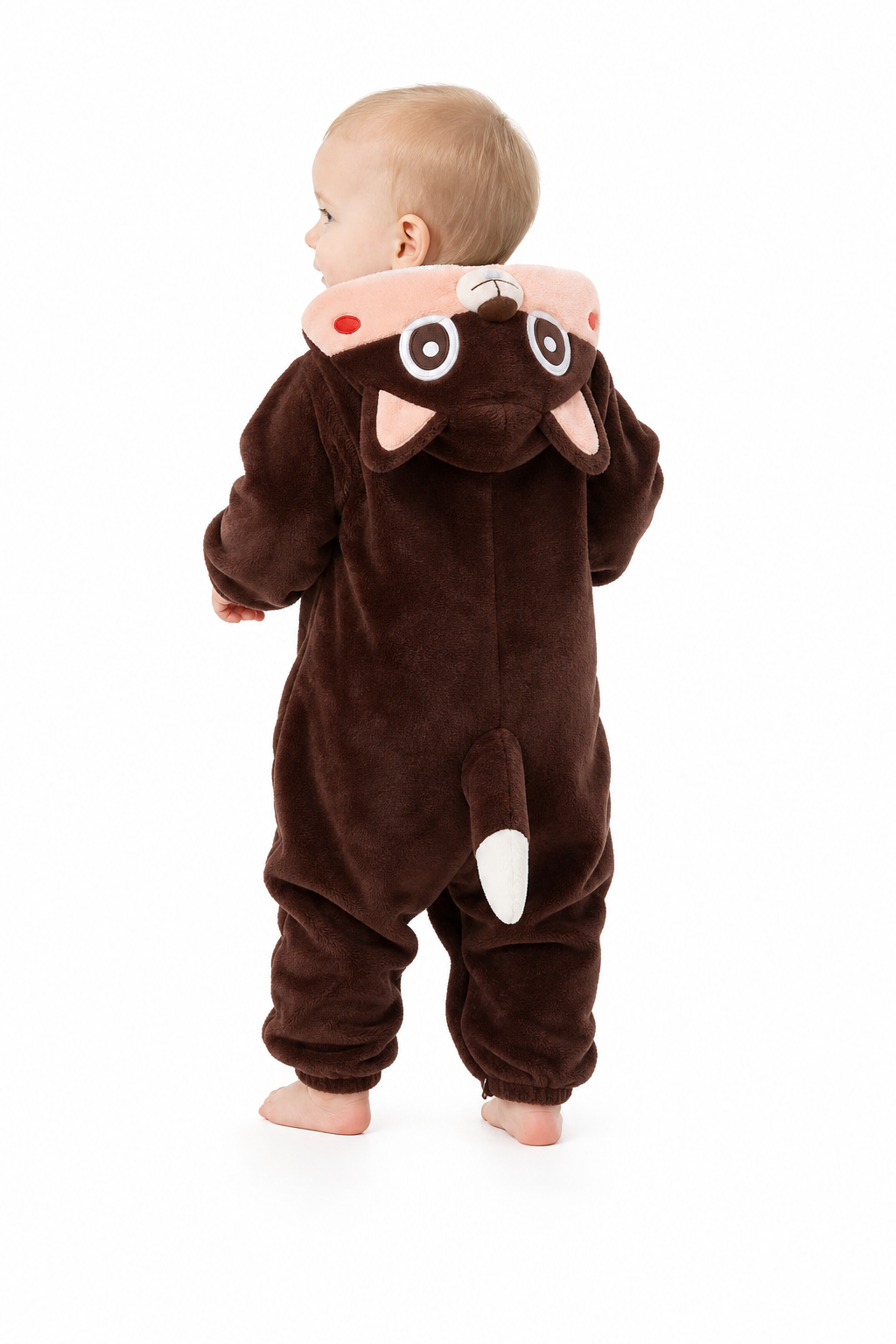 Baby Brown Squirrel Hooded Plush Kigurumi Onesie