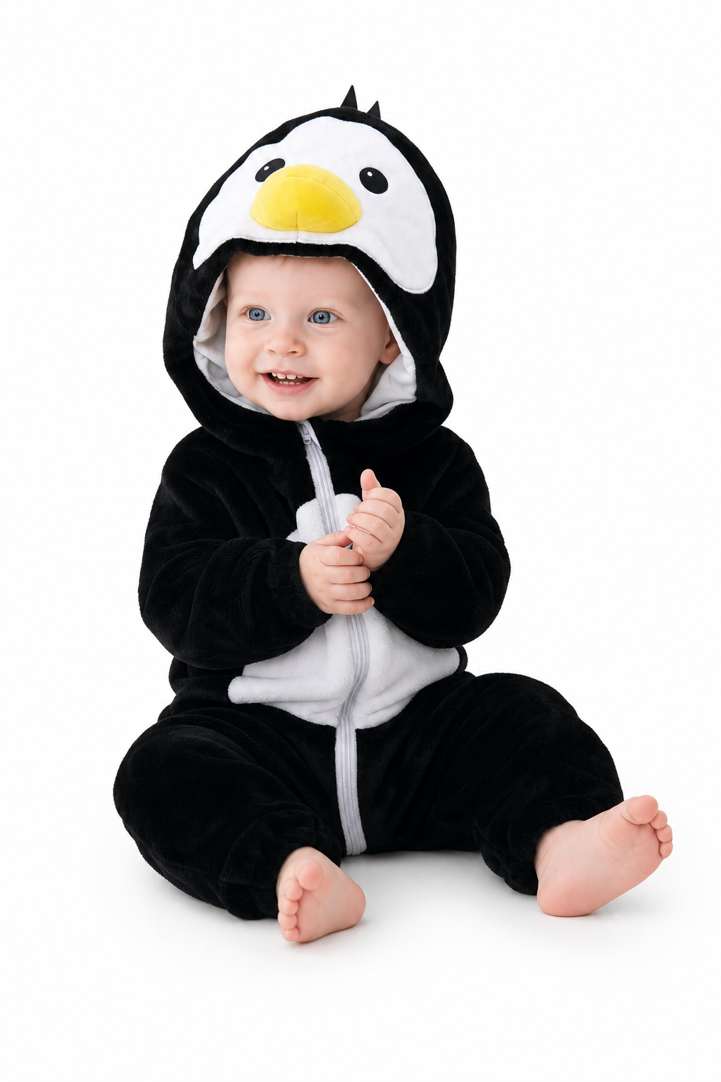 Plush Hooded Baby Penguin Kigurumi Onesie