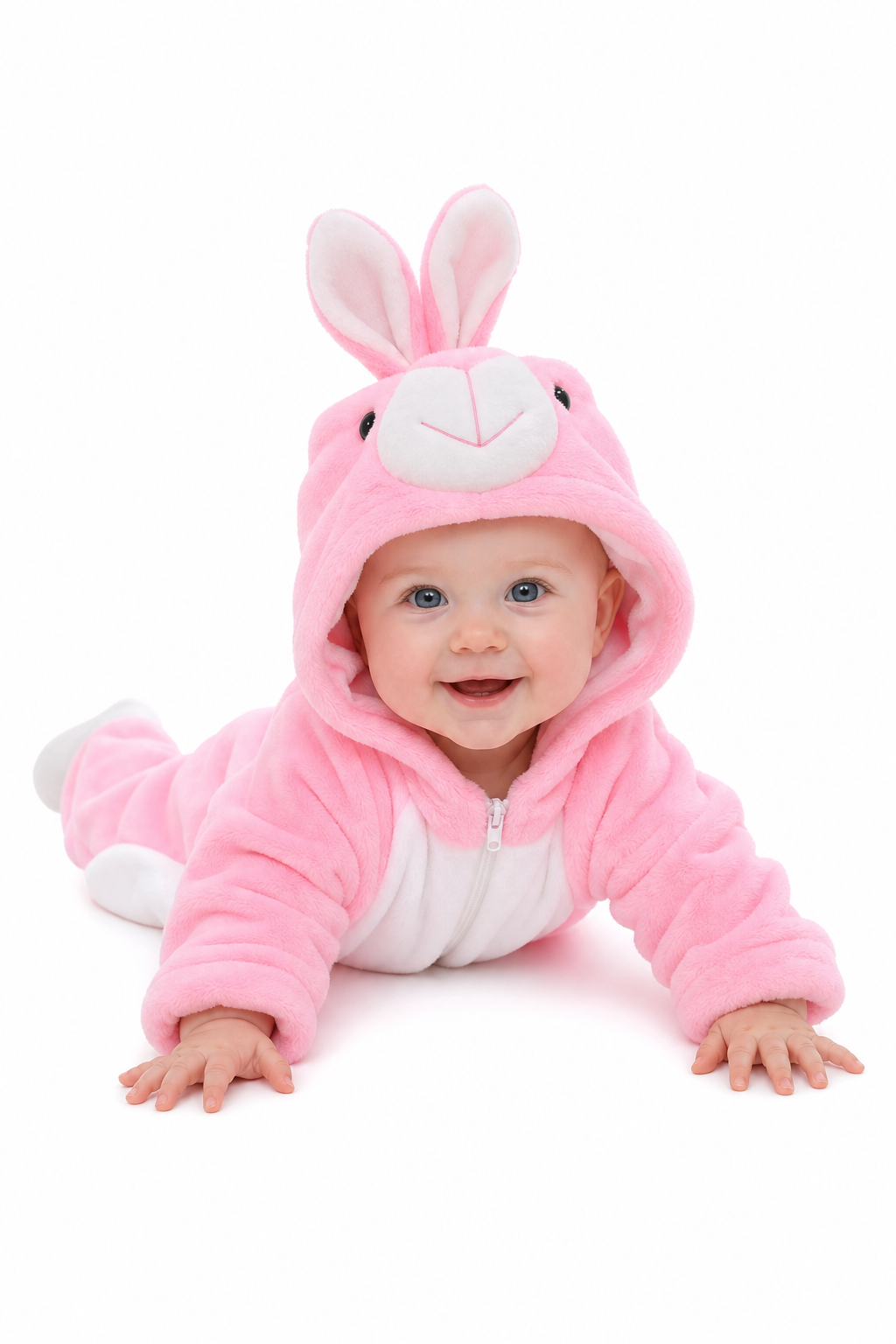 Cute Pink Bunny Baby Plush Kigurumi Onesie