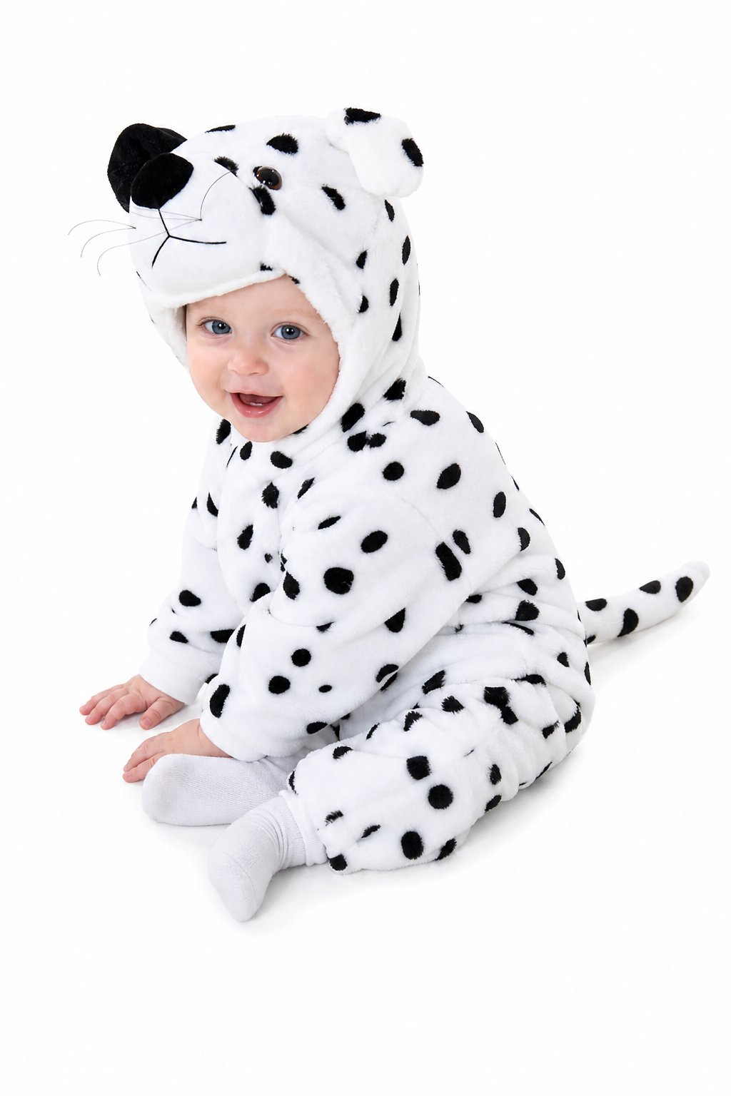 Cute Baby Plush Dalmatian Dog Kigurumi Onesie