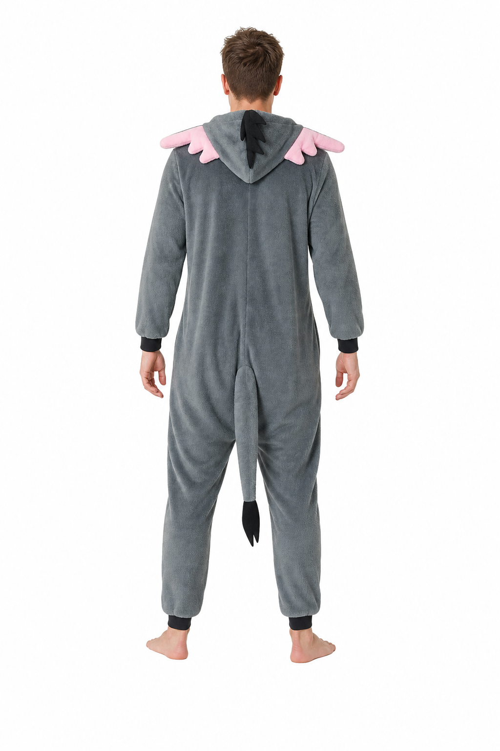 Adult Hooded Grey Tom Cat Kigurumi Onesie