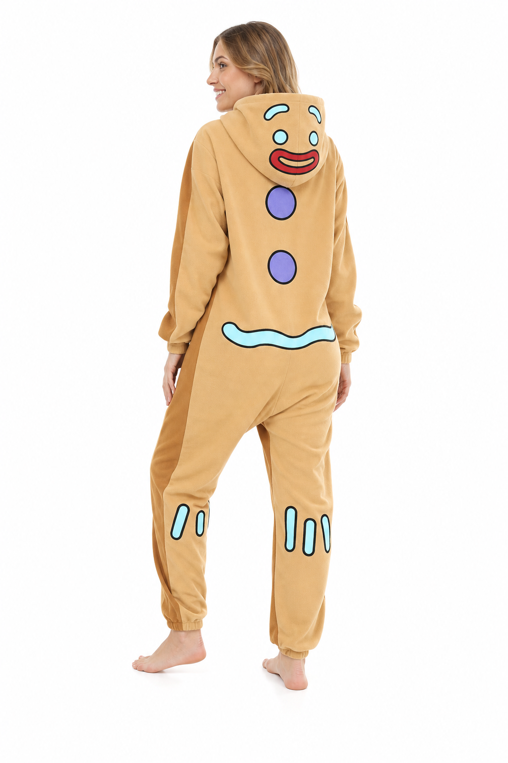 Adult Hooded Gingerbread Man Kigurumi Onesie