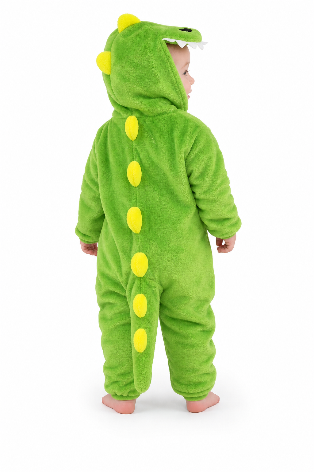 Green Plush Dinosaur Baby Hooded Kigurumi Onesie