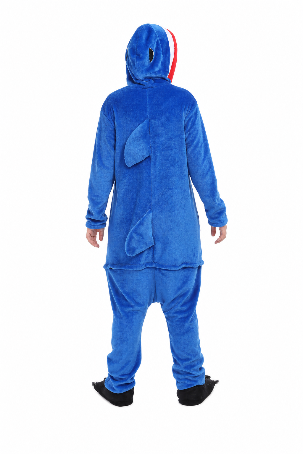 Kids' Hooded Blue Shark Kigurumi Costume Onesie