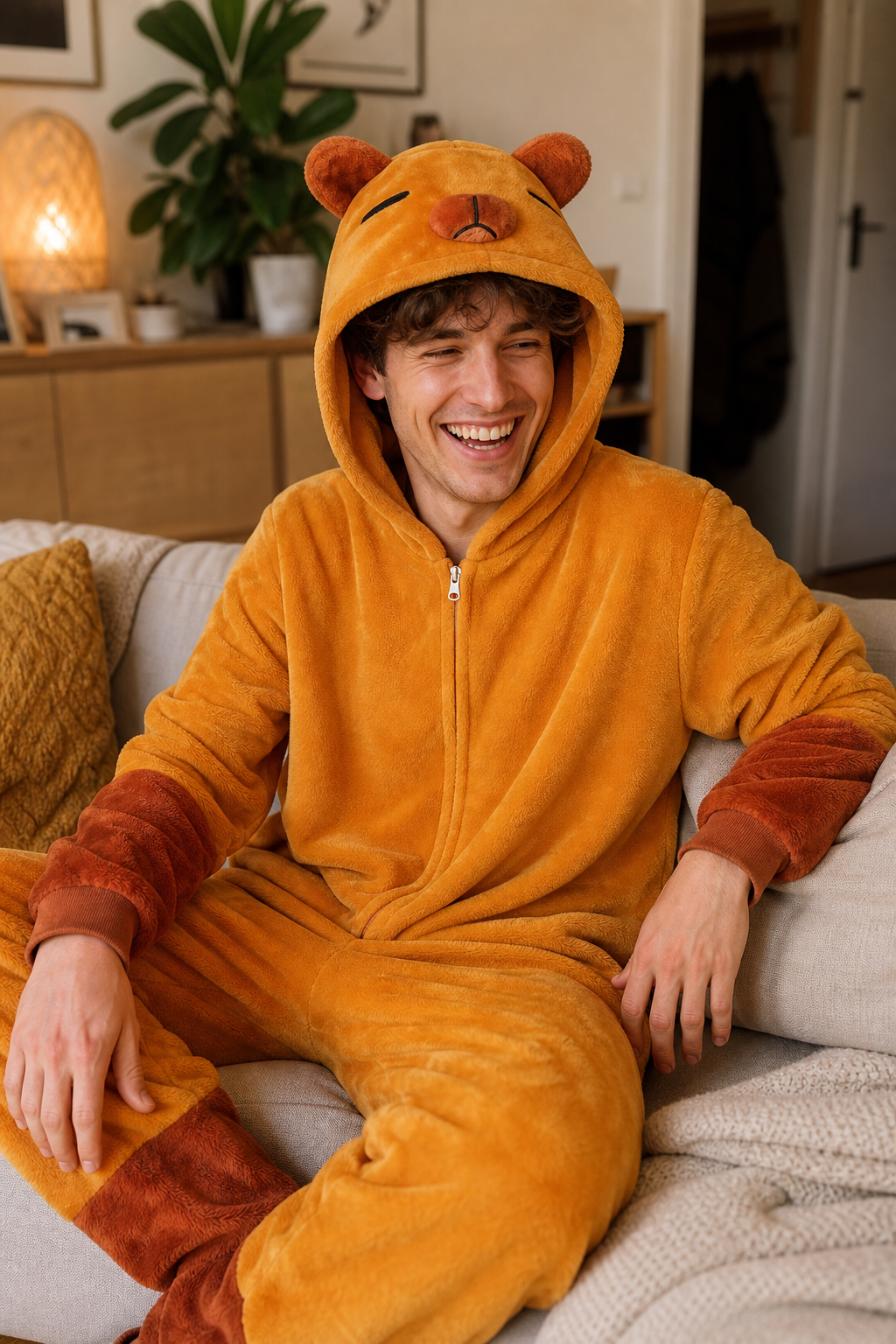 Adult Amber Two-Tone Bear Kigurumi Onesie