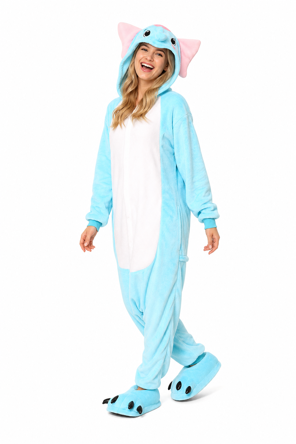 Adult Light Blue Elephant Kigurumi Onesie