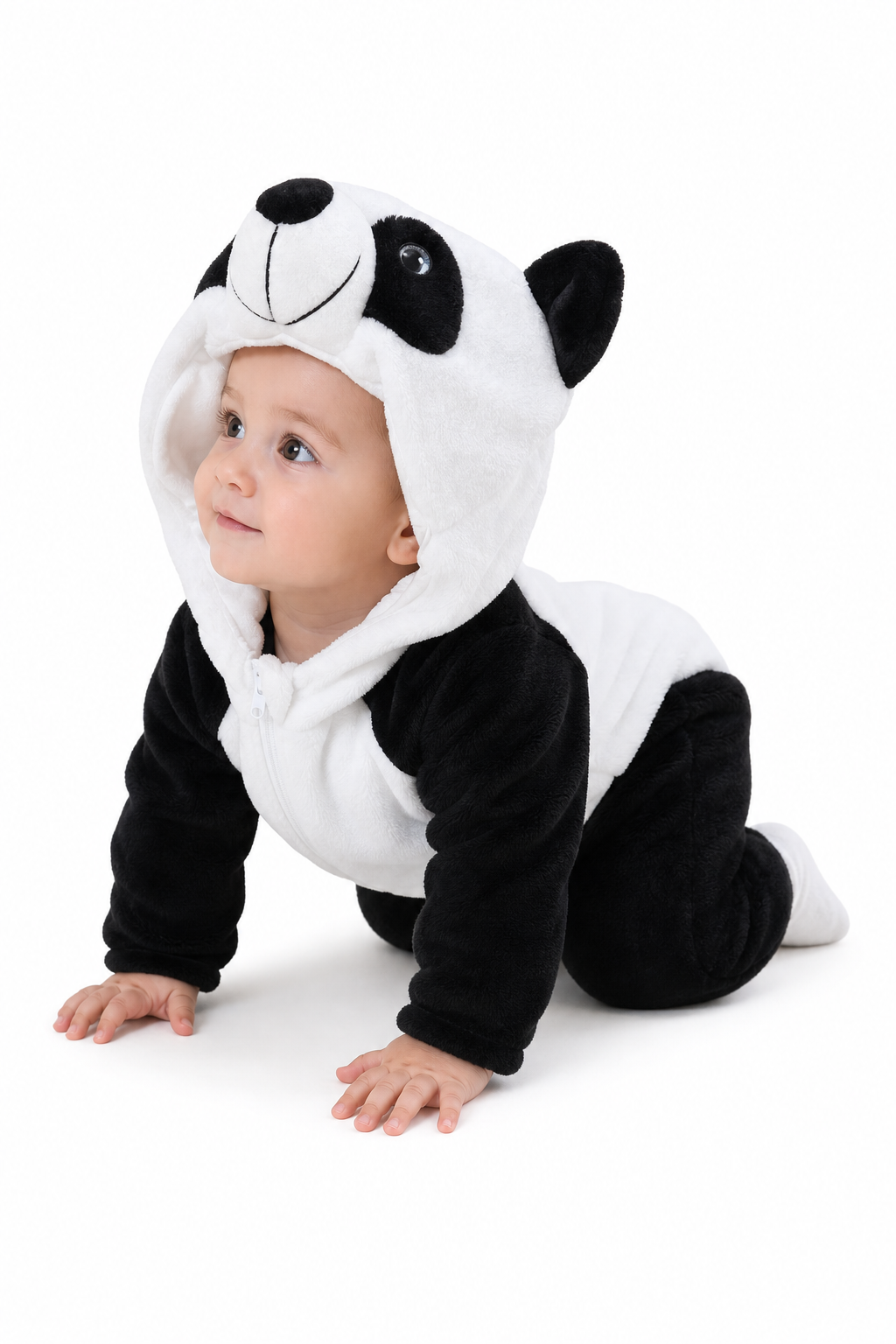 Baby Plush Panda Costume Onesie with Hood