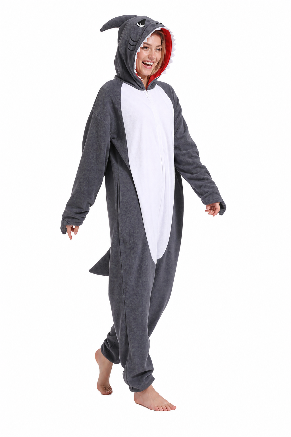 Adult Dark Grey Shark Kigurumi Onesie
