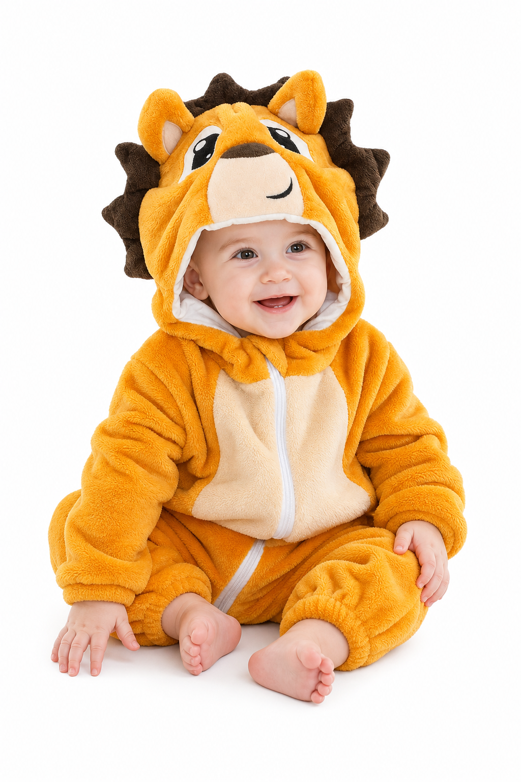 Cute Golden Baby Plush Lion Kigurumi Onesie