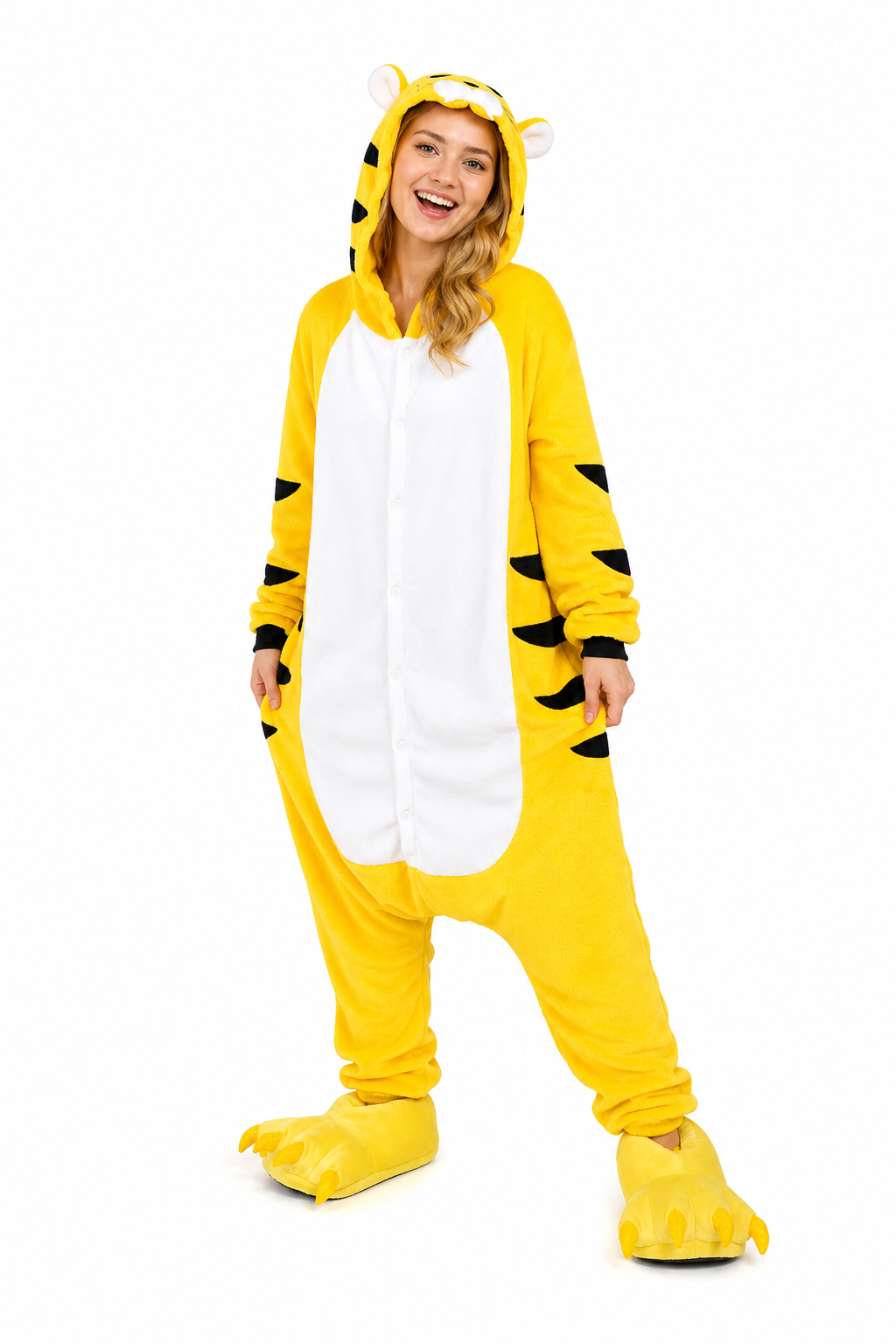 Adult Yellow Tiger Kigurumi Onesie