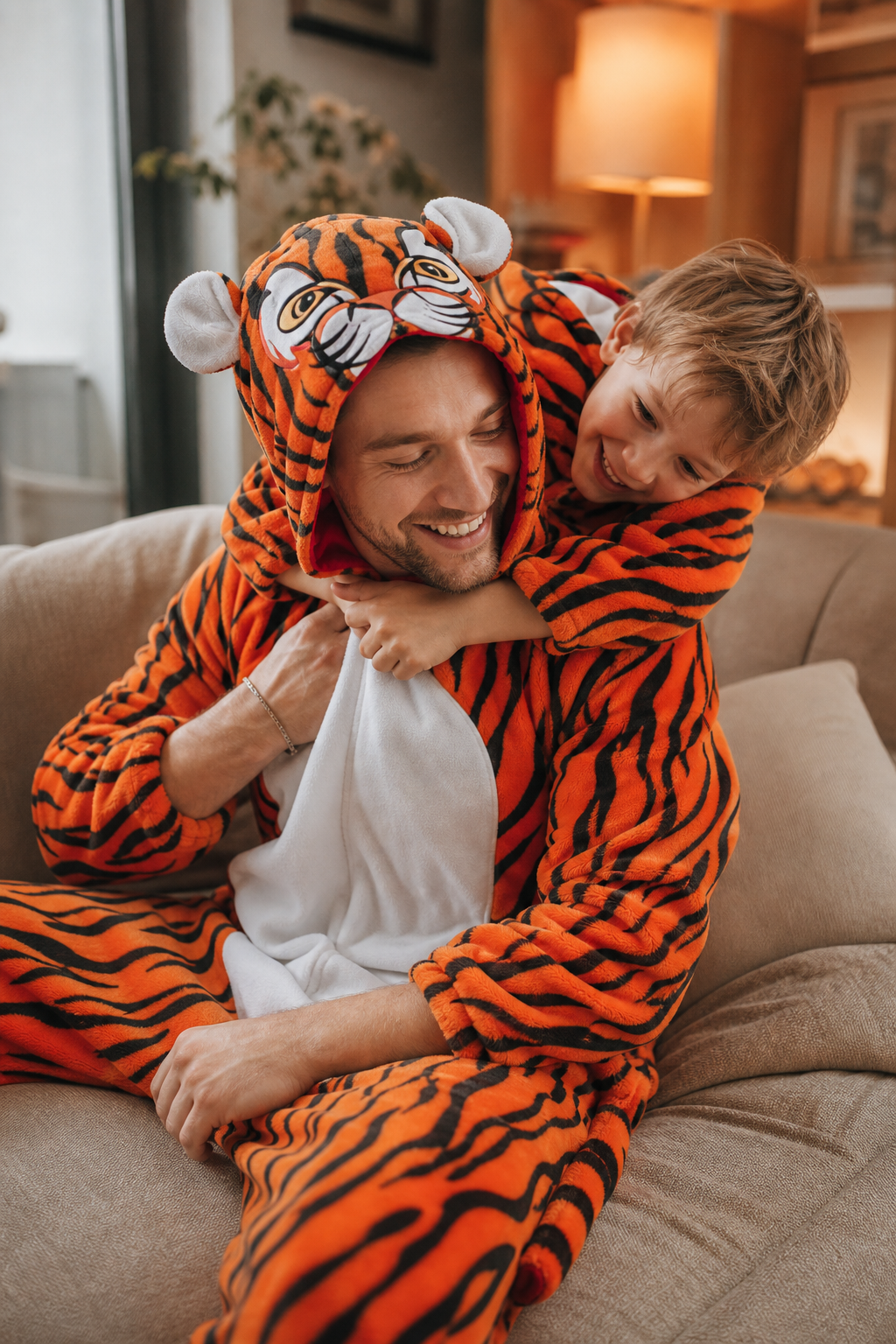 Adult Plush Orange Tiger Animal Kigurumi