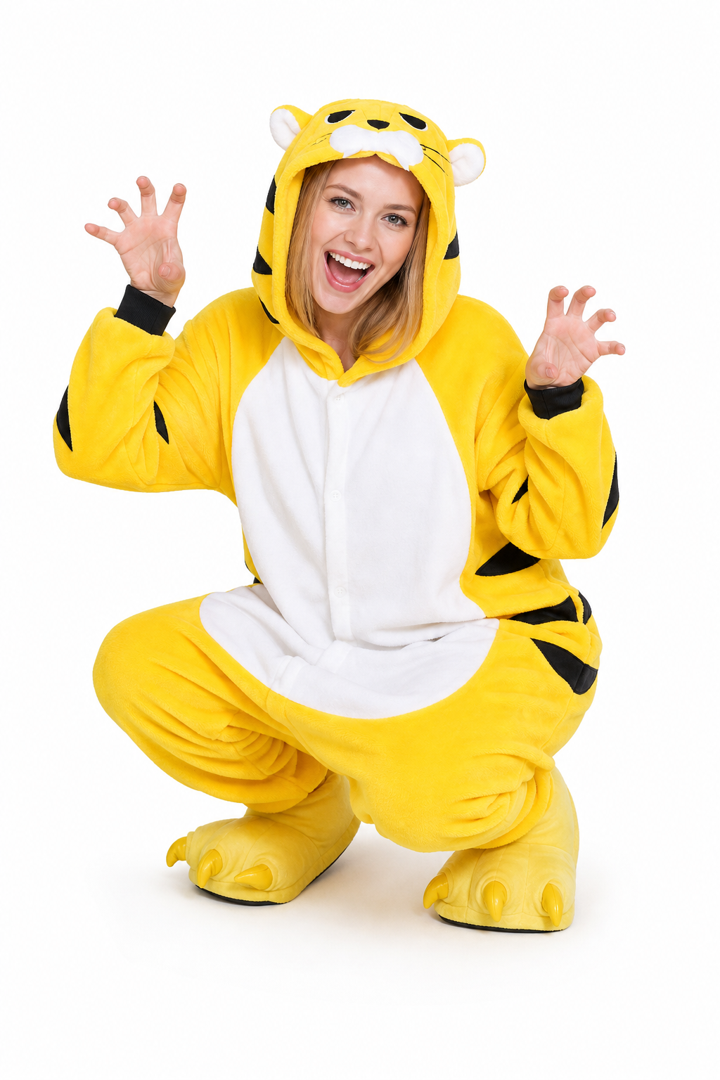 Adult Yellow Tiger Kigurumi Onesie