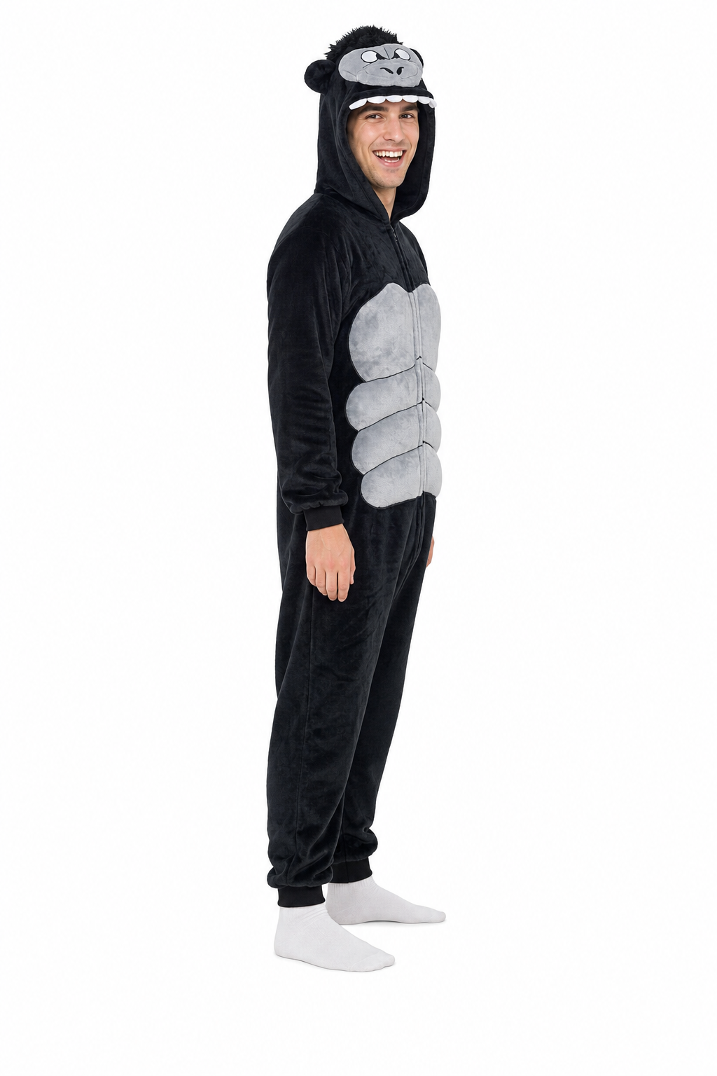 Adult Hooded Black Gorilla Kigurumi Onesie