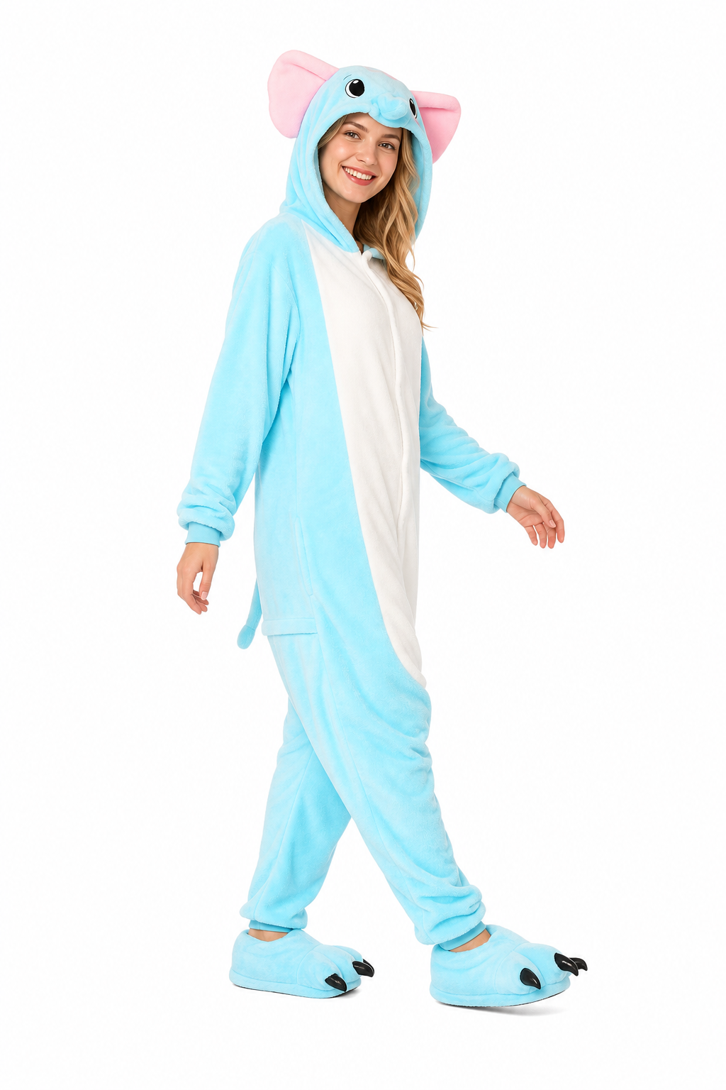 Adult Light Blue Elephant Kigurumi Onesie