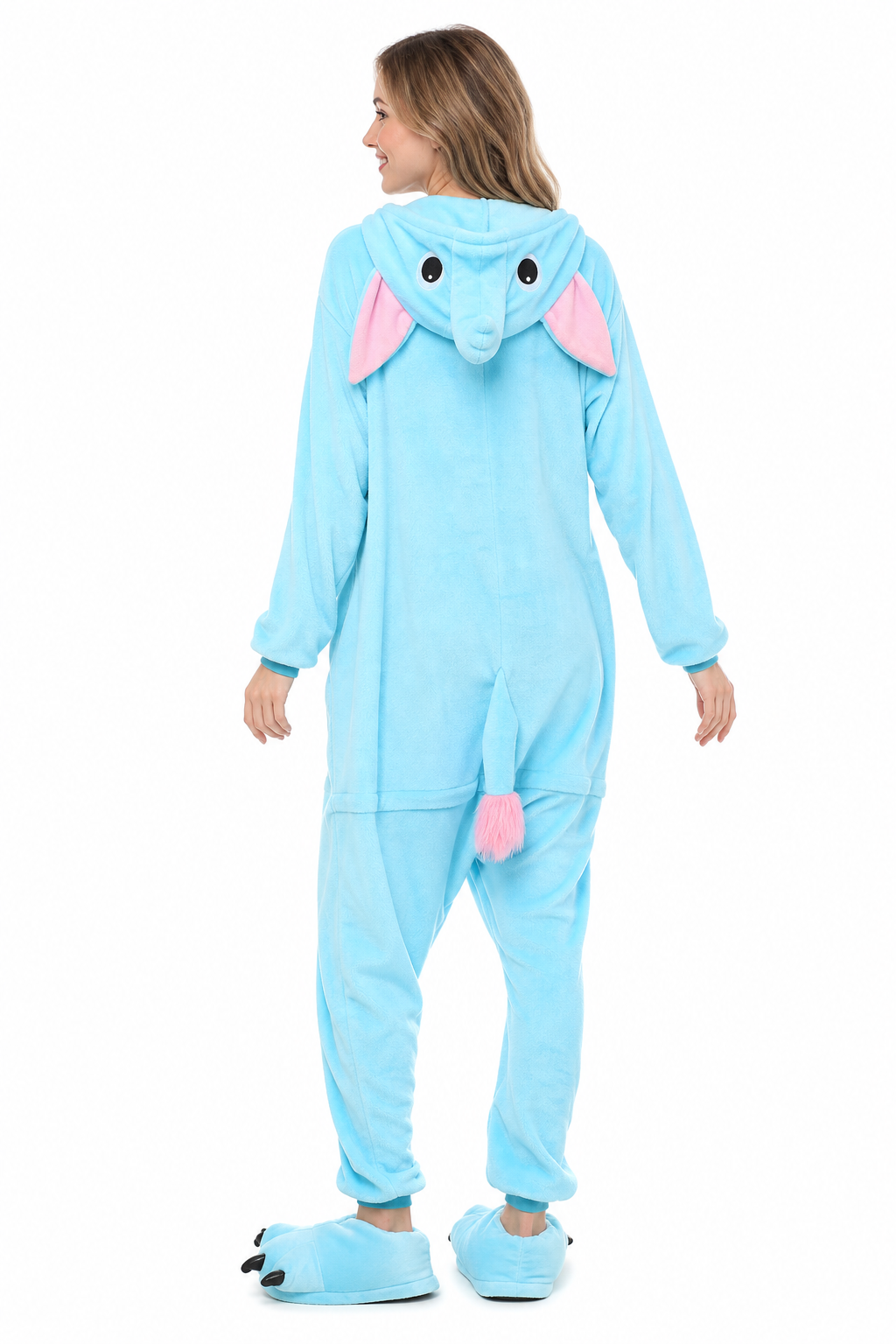 Adult Light Blue Elephant Kigurumi Onesie
