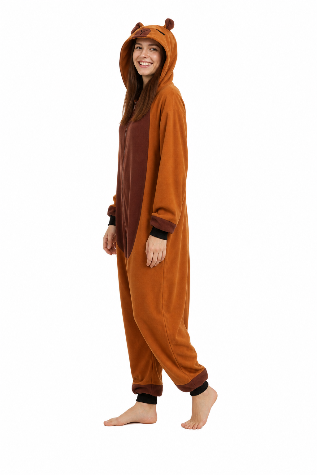 Adult Hooded Brown Bear Kigurumi Onesie