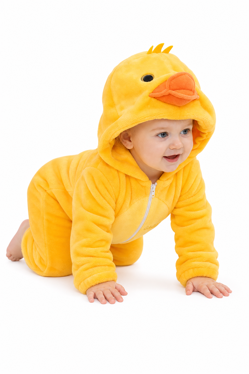Cute Baby Yellow Duck Plush Hooded Onesie
