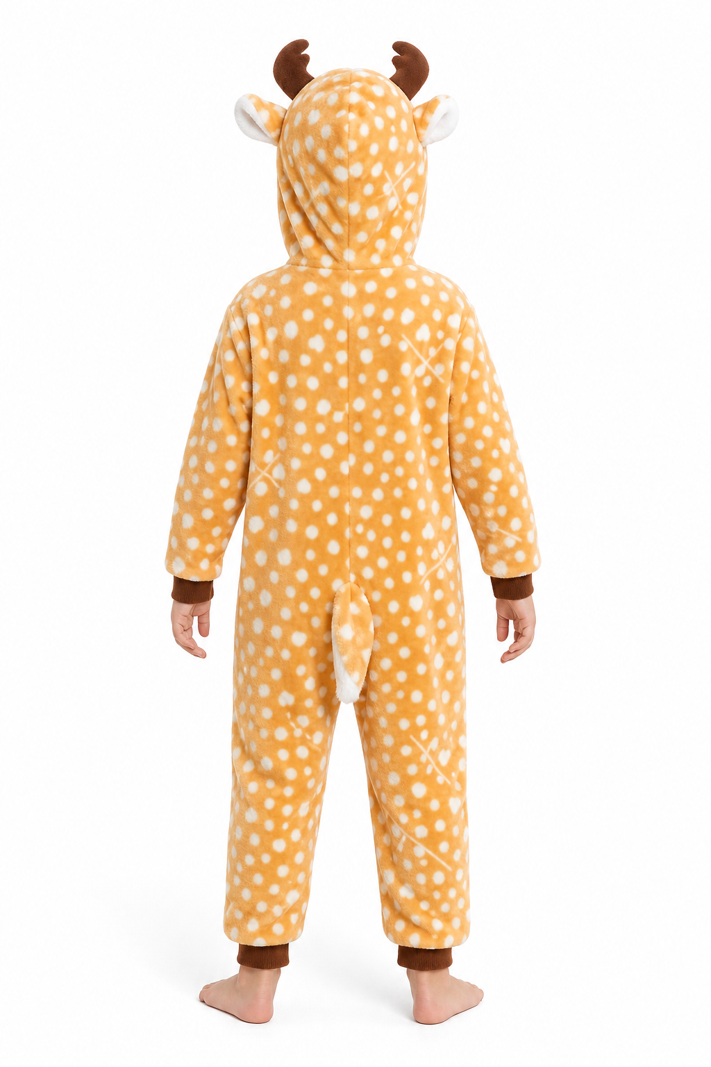 Kids' Hooded Golden Spotted Fawn Kigurumi Onesie