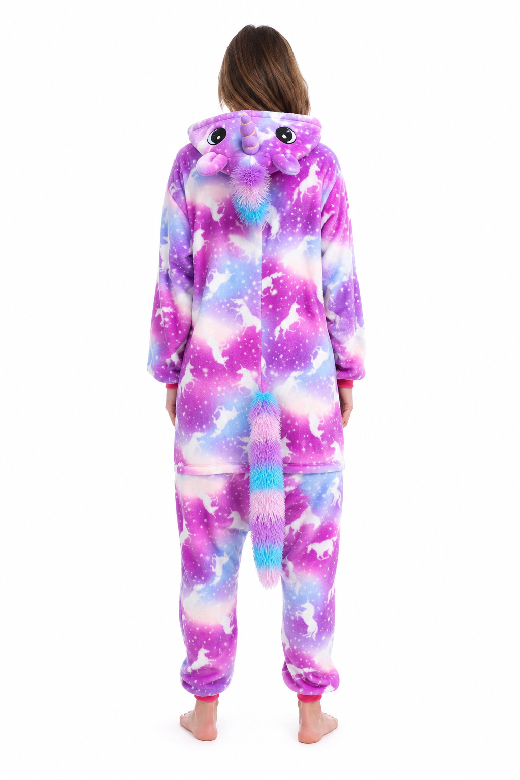 Adult Hooded Pink & Purple Galaxy Unicorn Kigurumi Onesie