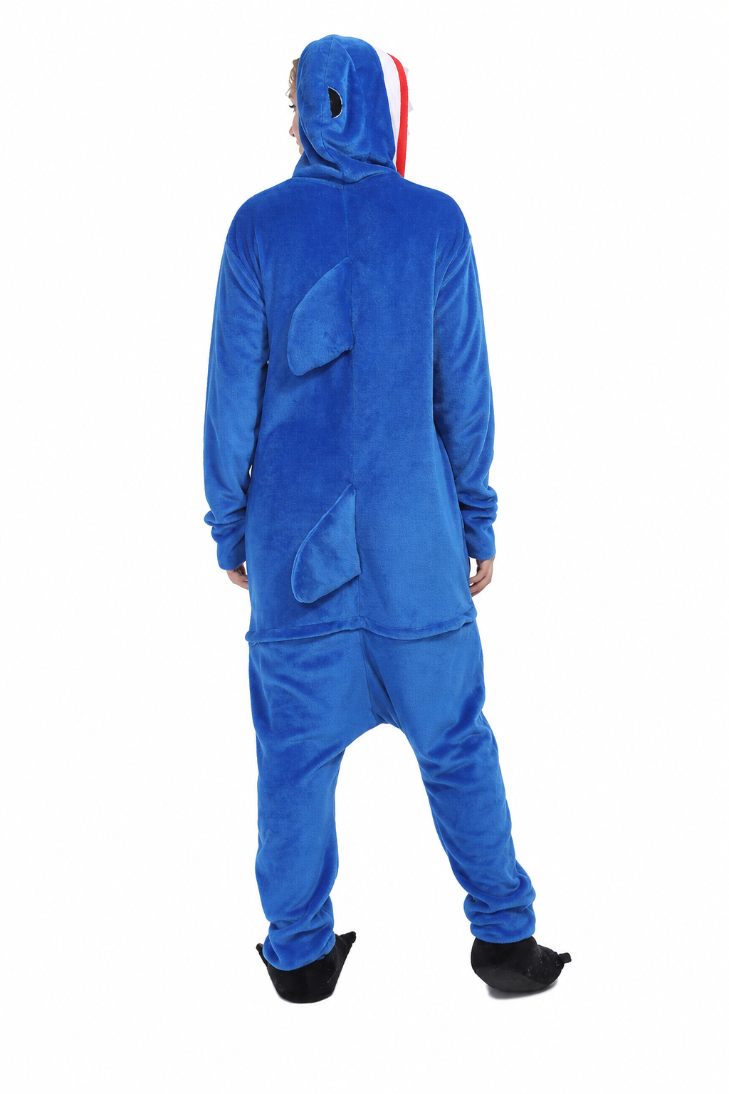 Adult Blue Shark Kigurumi Onesie with Teeth Hood