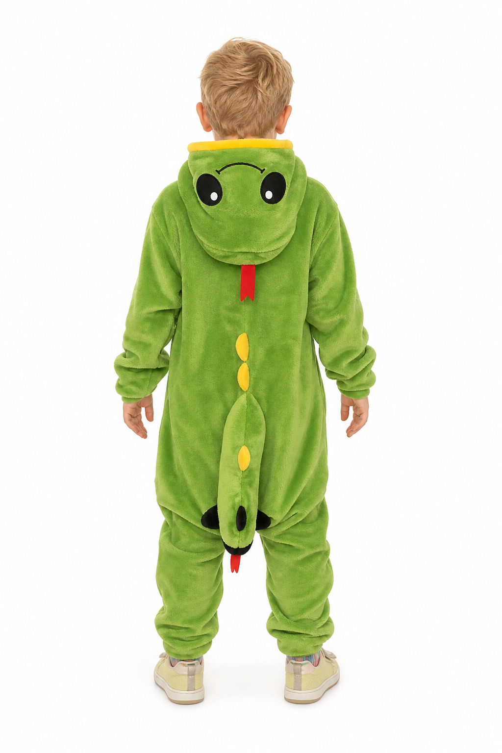 Kids' Hooded Green and Yellow Snake Kigurumi Pajama Onesie