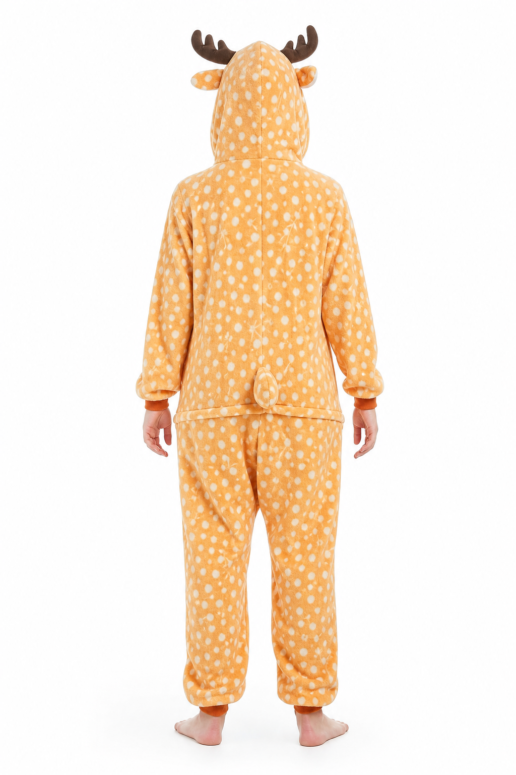 Kids' Hooded Caramel Deer Kigurumi Costume Onesie