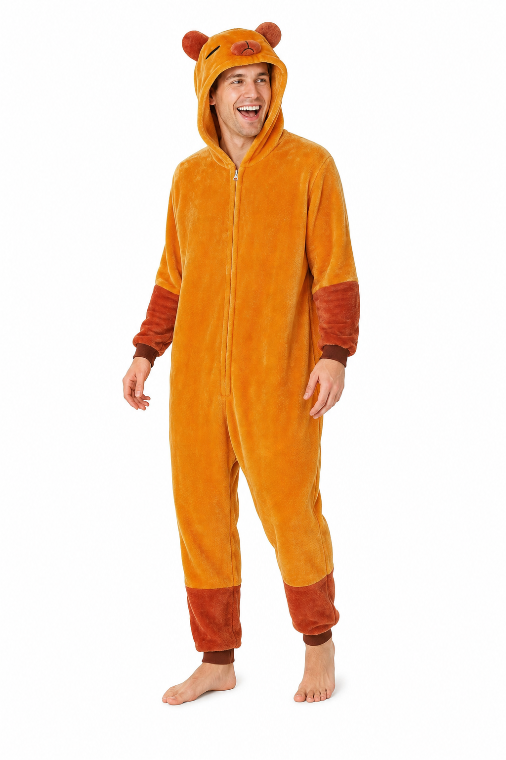 Adult Amber Two-Tone Bear Kigurumi Onesie