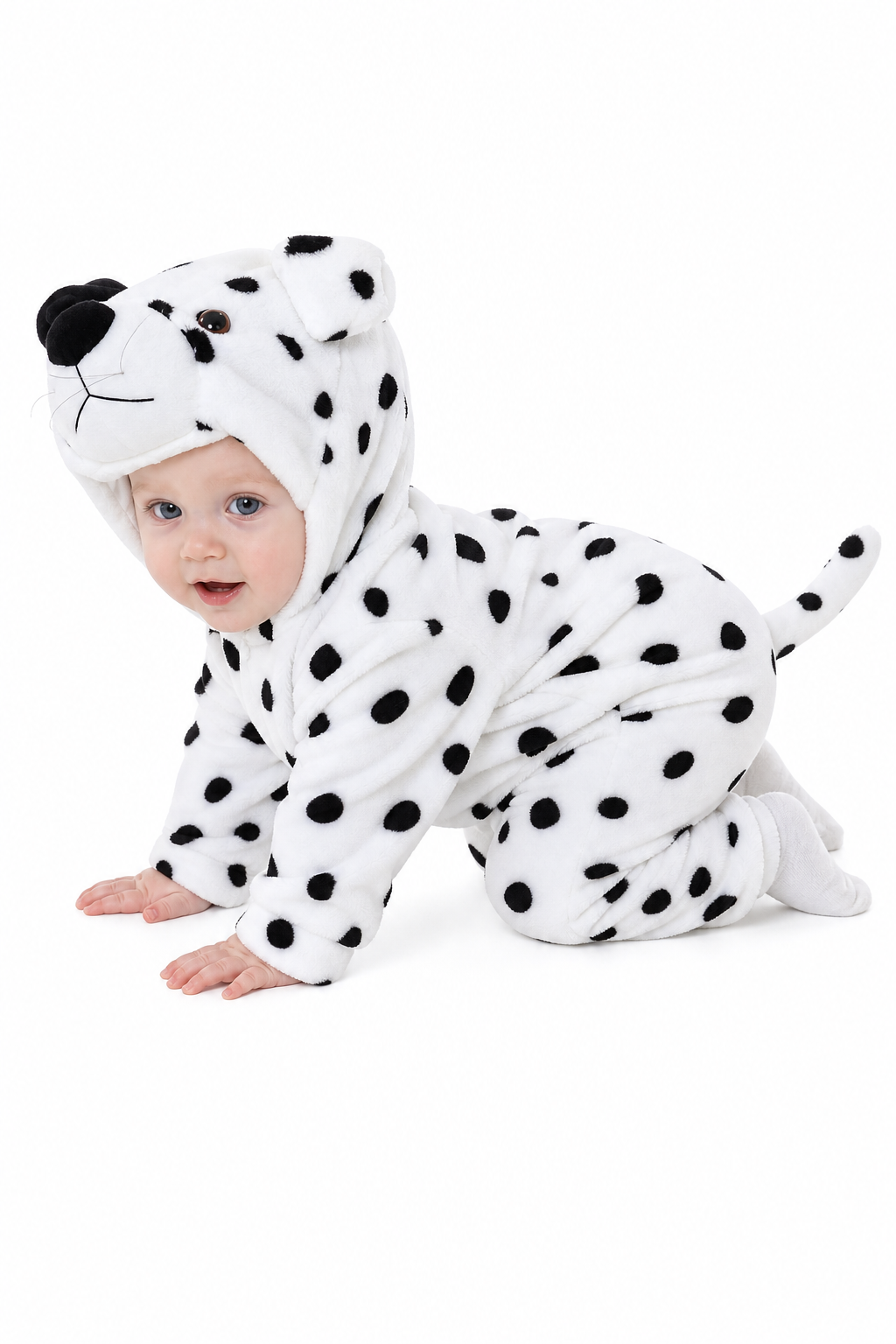 Cute Baby Plush Dalmatian Dog Kigurumi Onesie