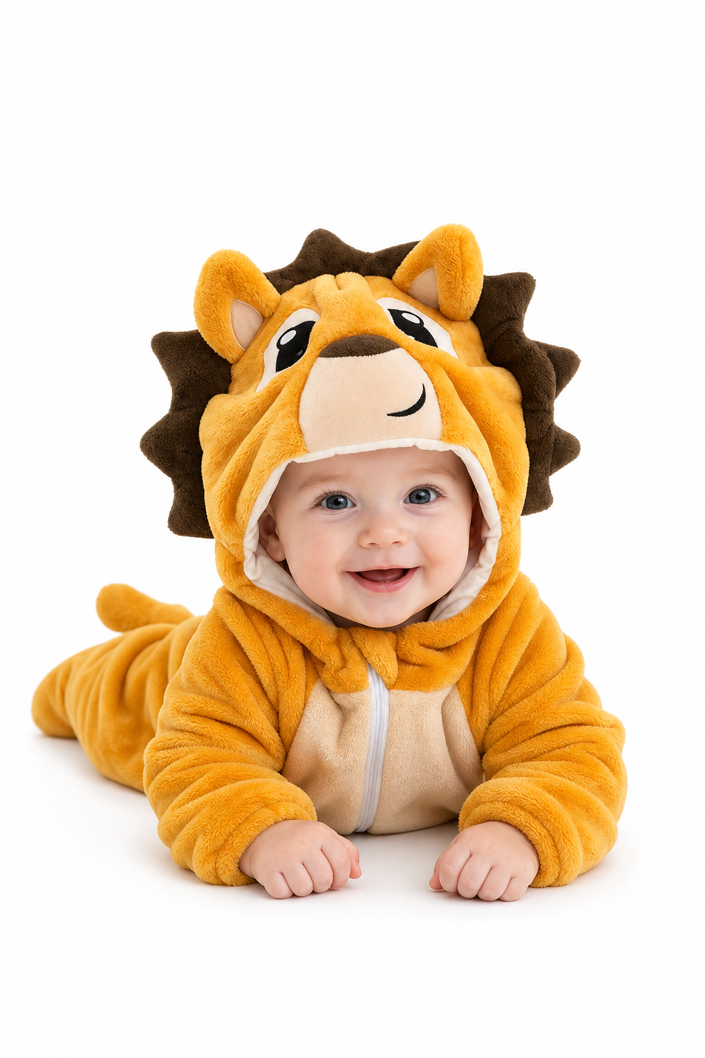 Cute Golden Baby Plush Lion Kigurumi Onesie