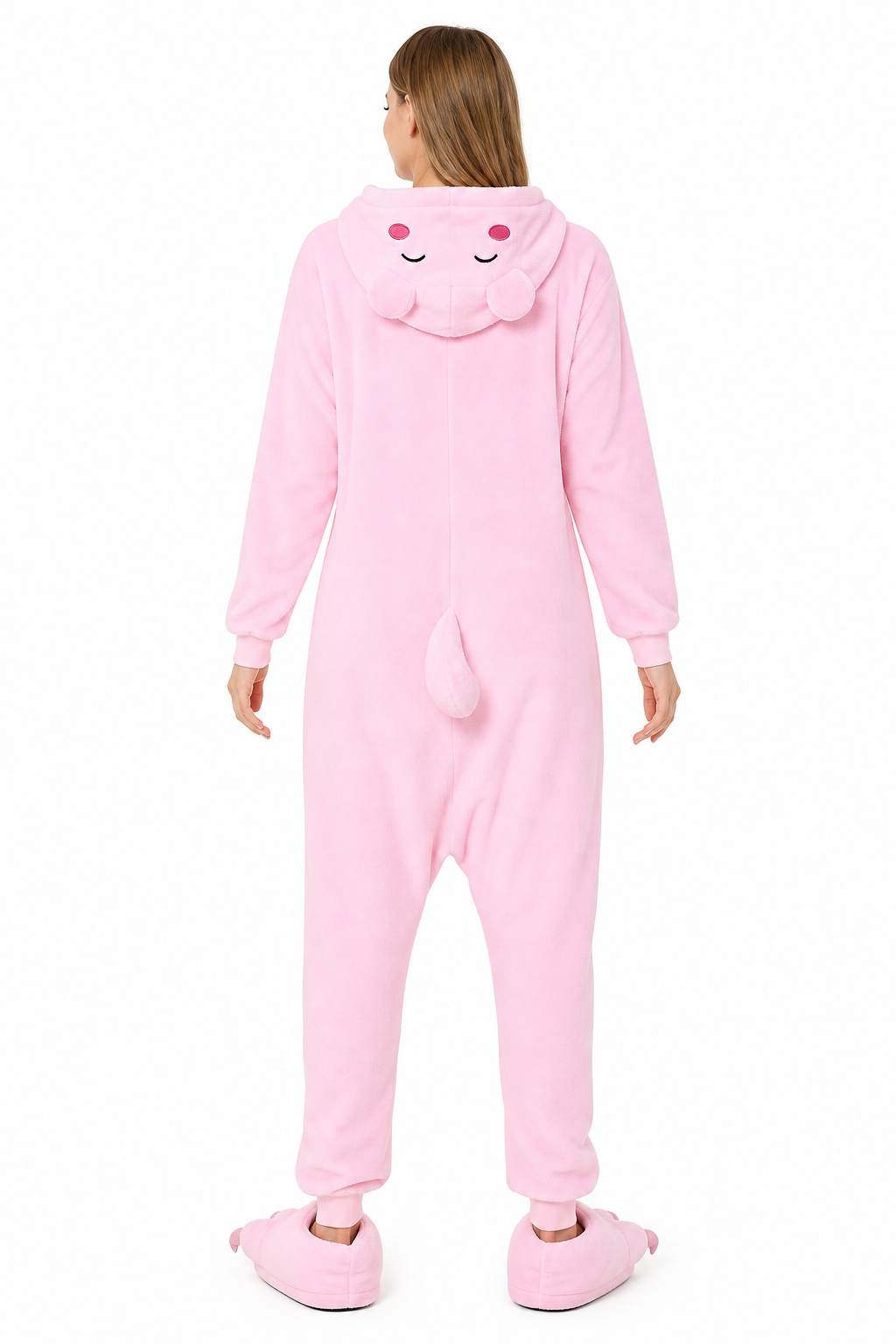 Adult Hooded Pink Pig Kigurumi Onesie