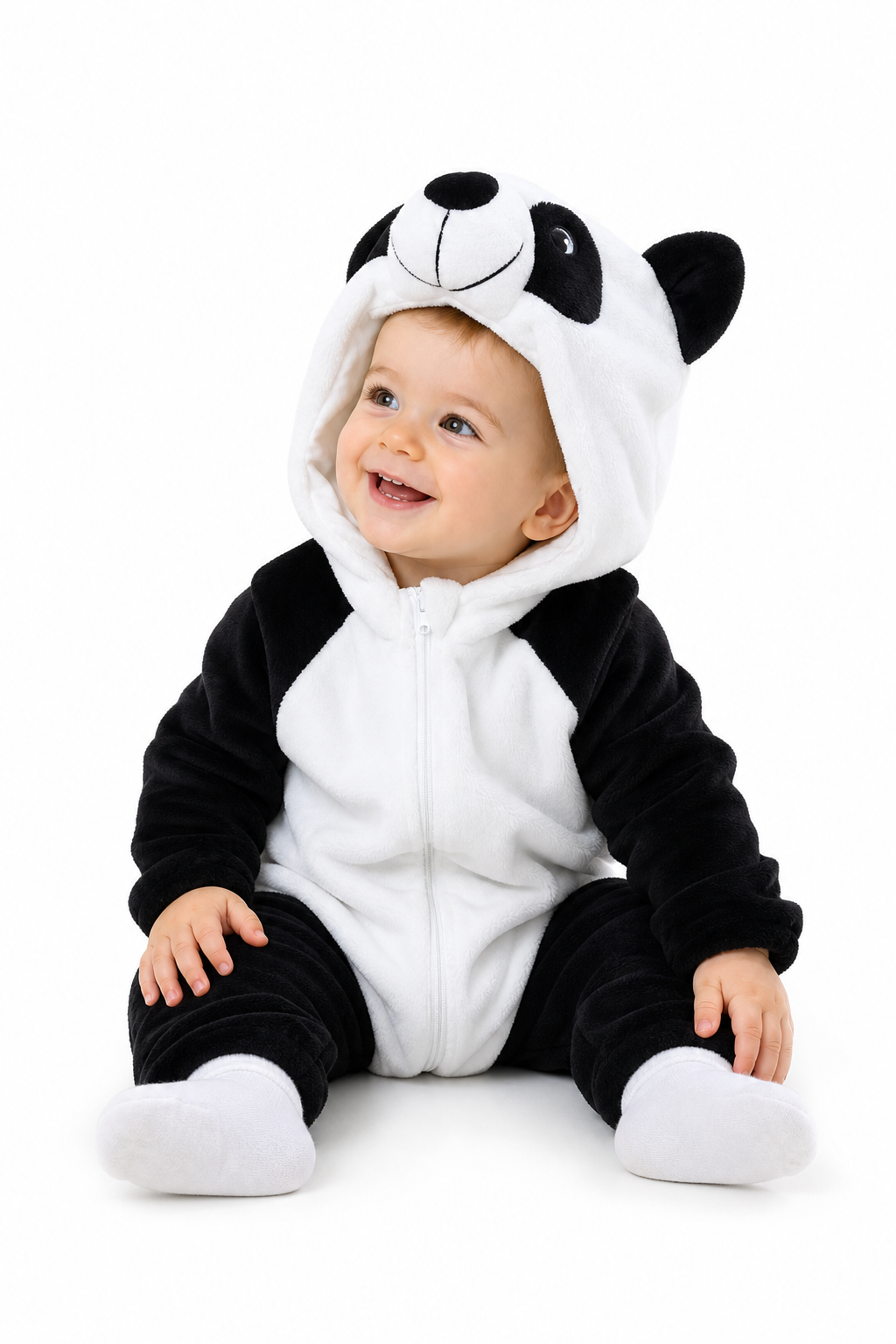 Baby Plush Panda Costume Onesie with Hood