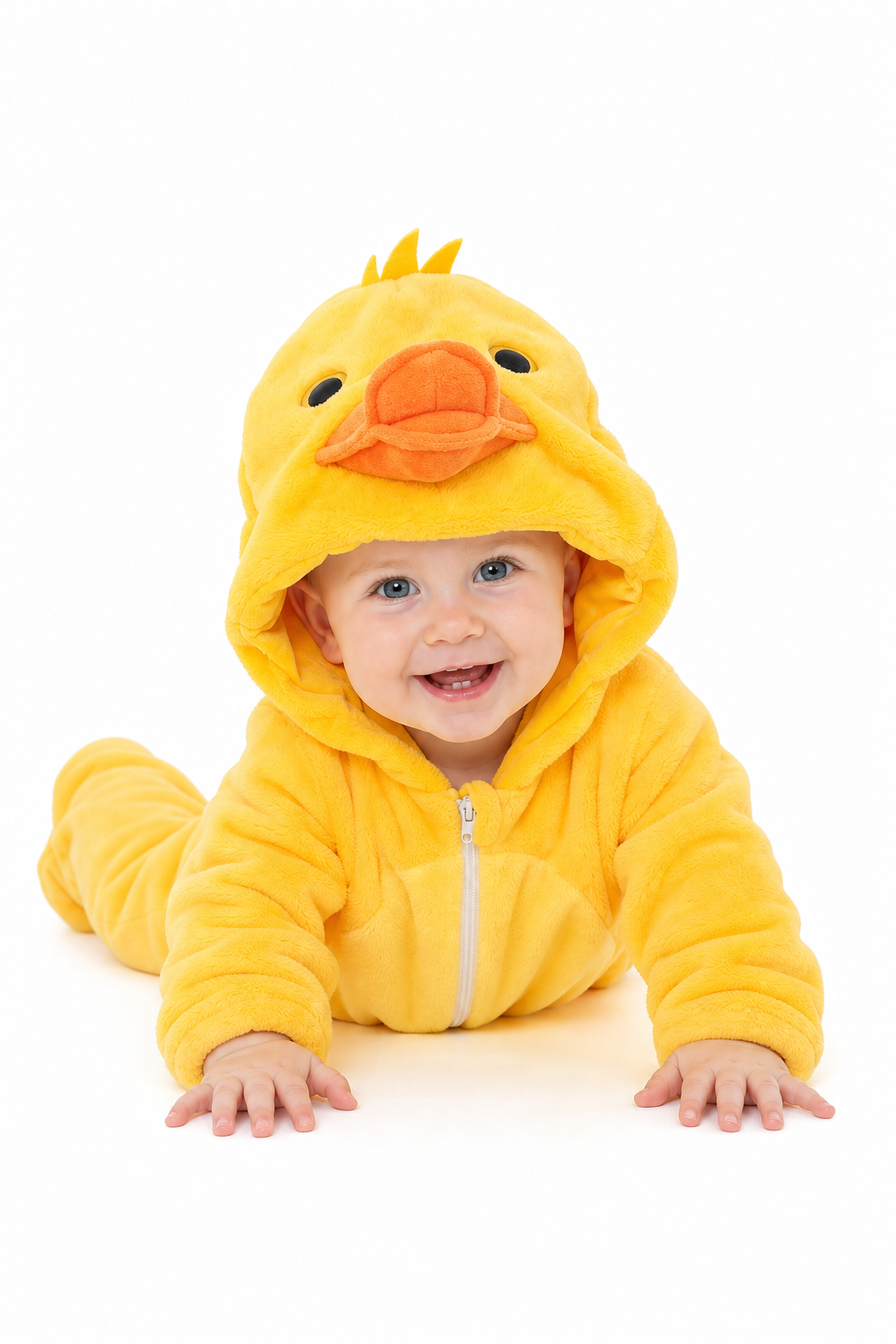 Cute Baby Yellow Duck Plush Hooded Onesie