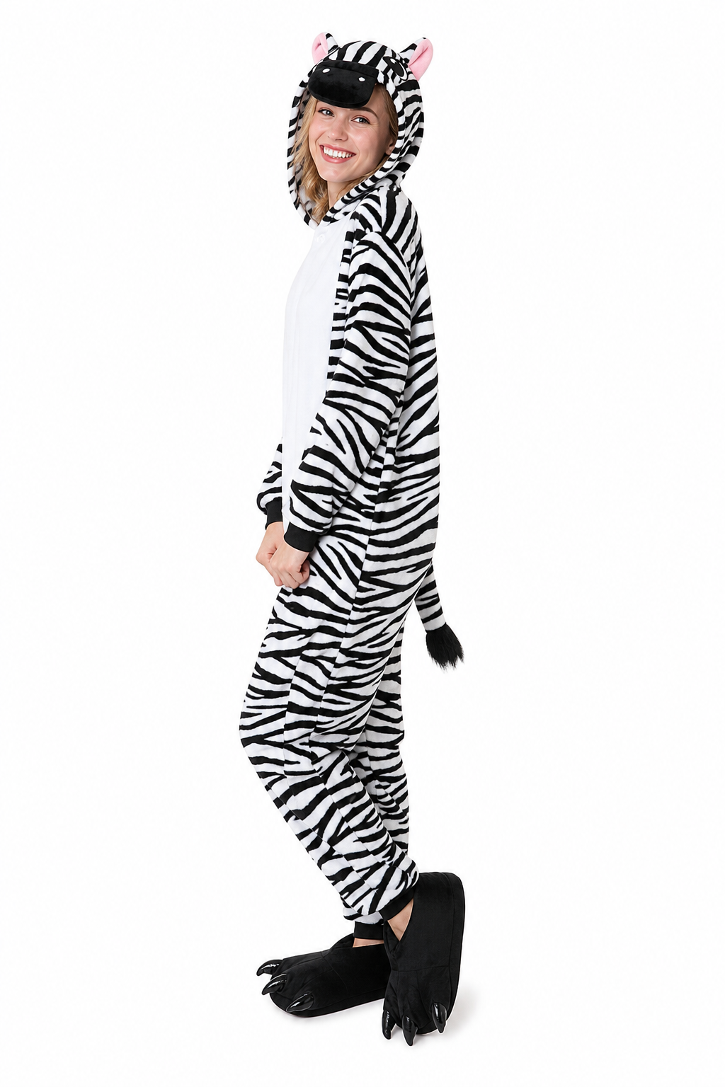 Adult Hooded Zebra Kigurumi Onesie