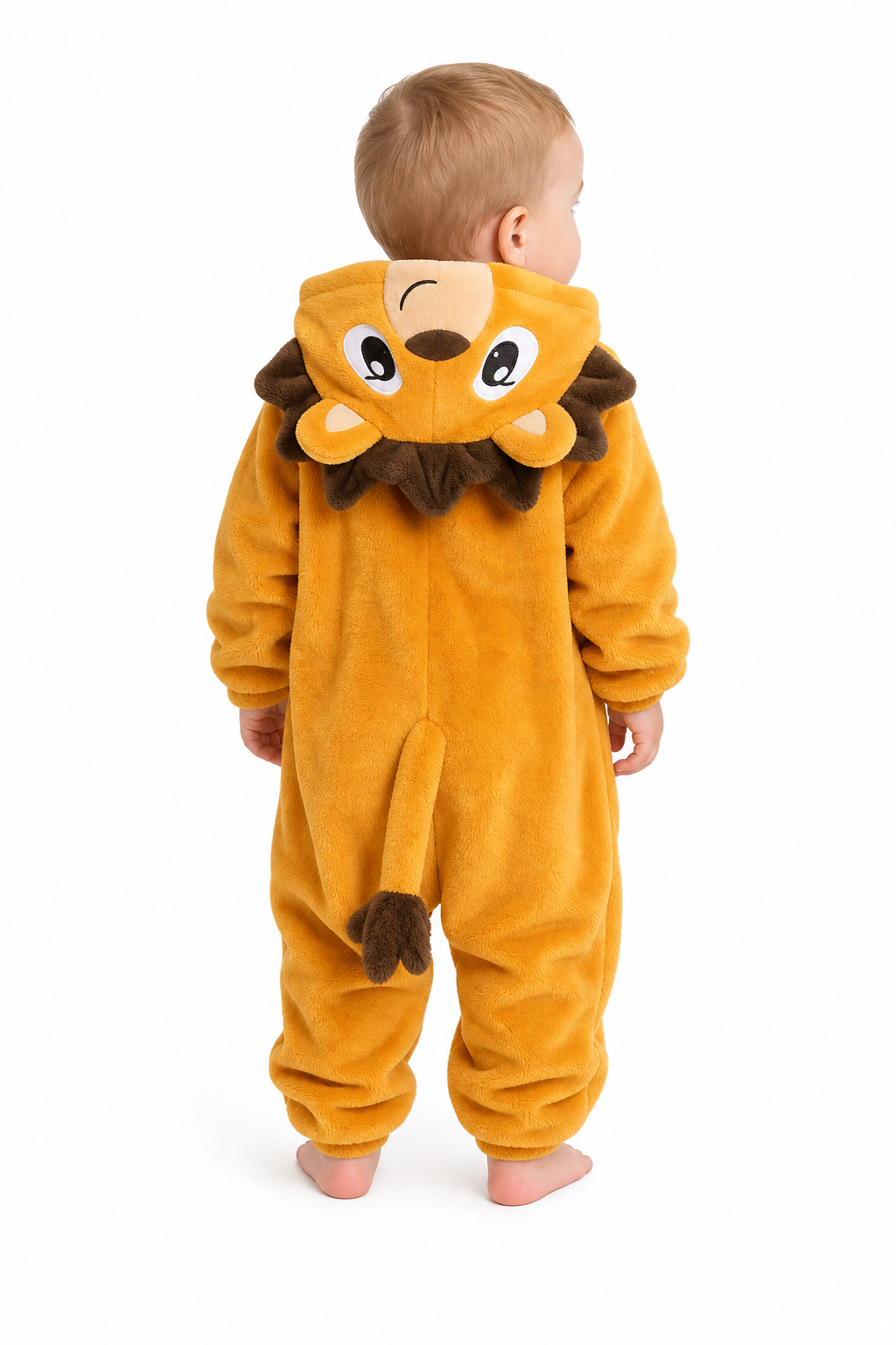 Cute Golden Baby Plush Lion Kigurumi Onesie
