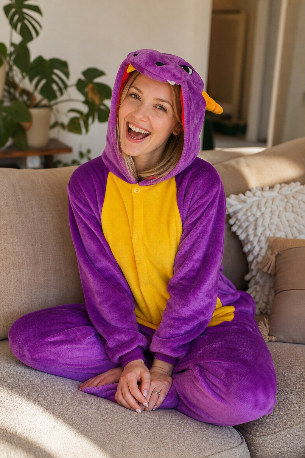 Adult Purple Dragon Kigurumi Onesie