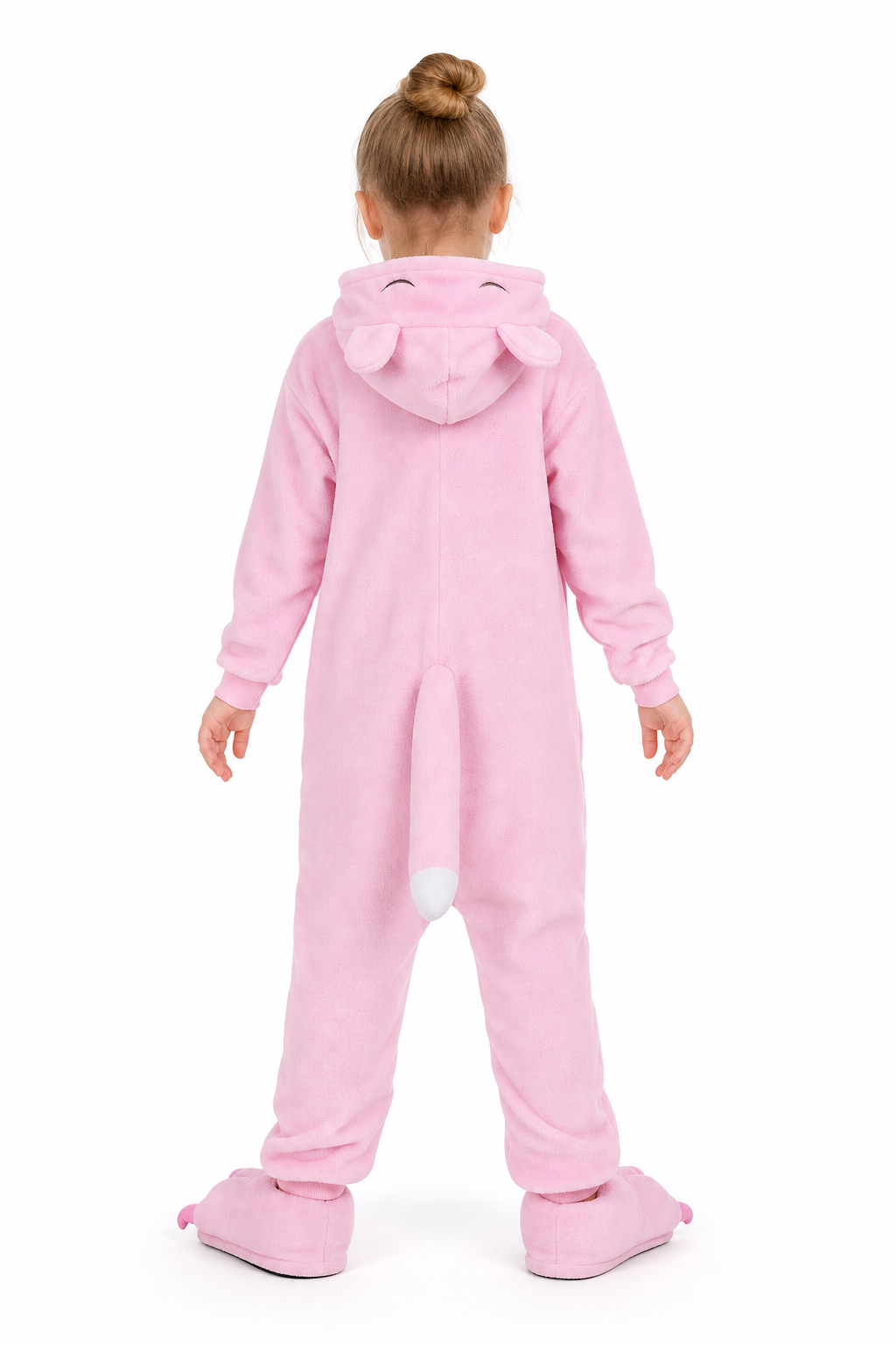 Kids' Hooded Baby Pink Pig Kigurumi Pajama Onesie