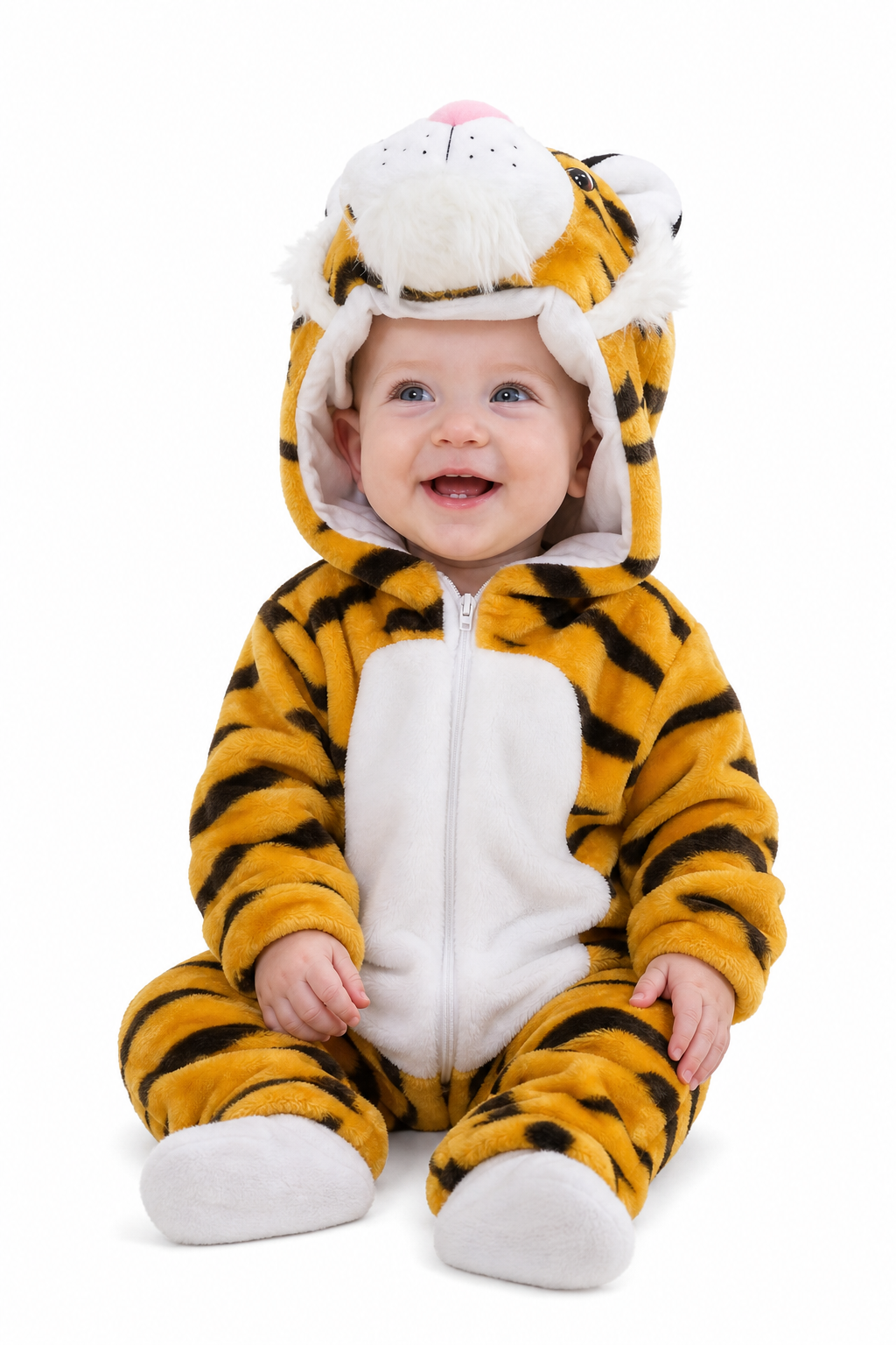 Plush Hooded Baby Tiger Costume