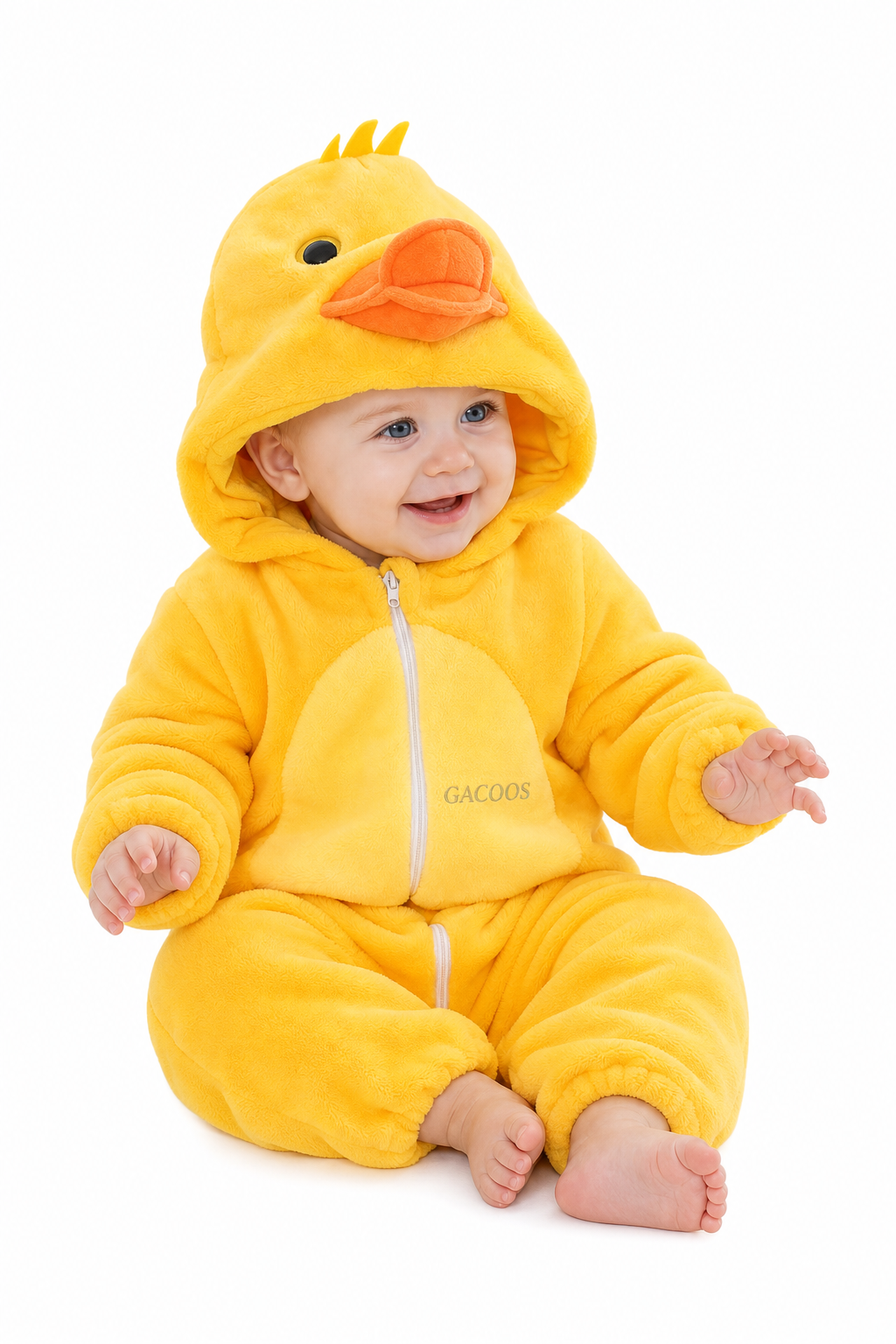 Cute Baby Yellow Duck Plush Hooded Onesie