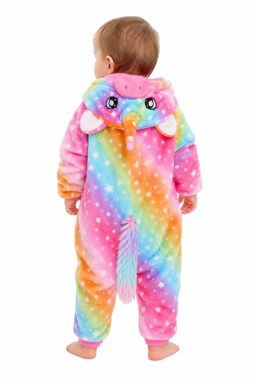 Baby Rainbow Star Unicorn Plush Onesie