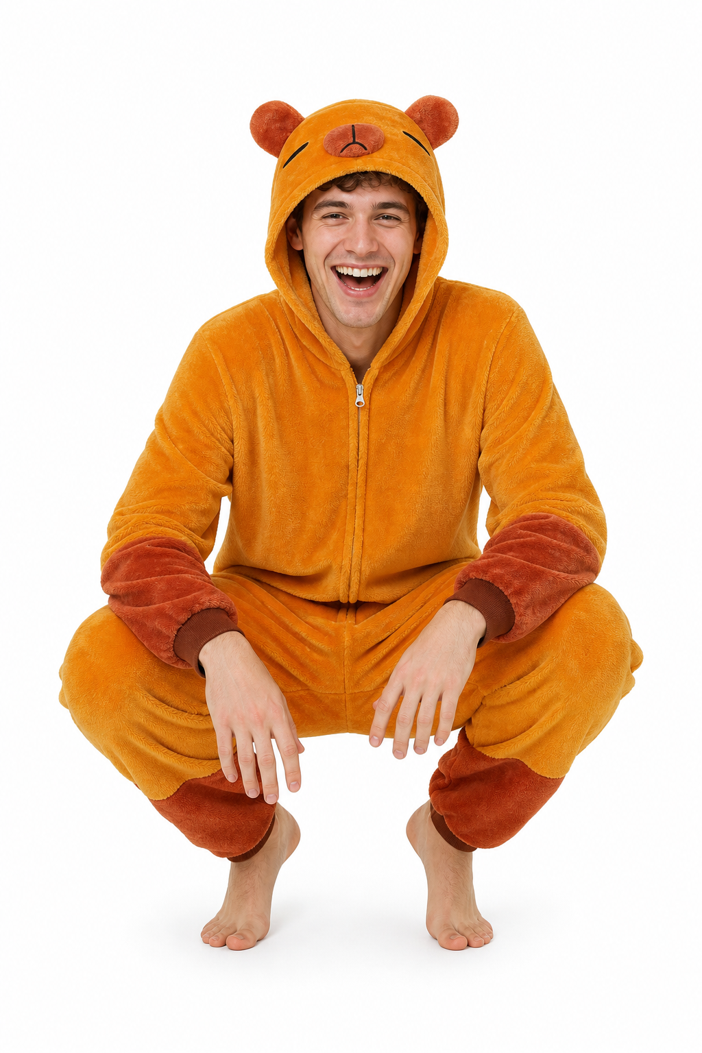 Adult Amber Two-Tone Bear Kigurumi Onesie