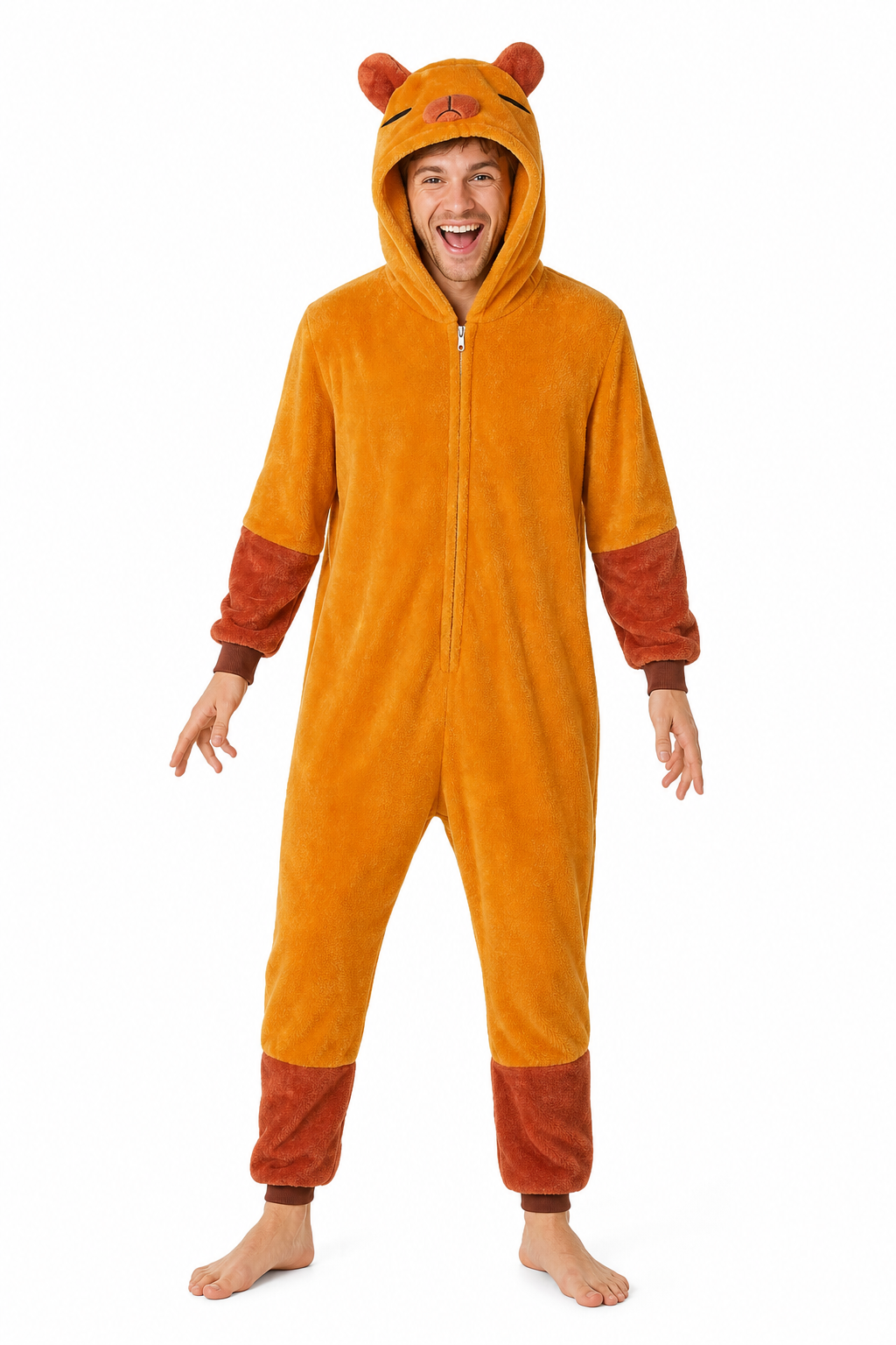 Amber Two-Tone Plush Bear Kigurumi