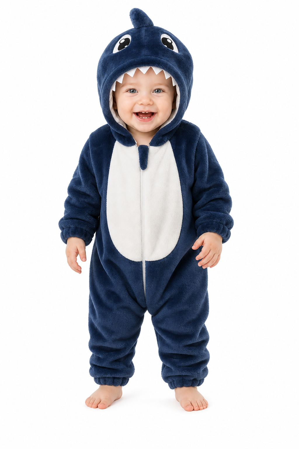 Cozy Blue Plush Baby Shark Costume