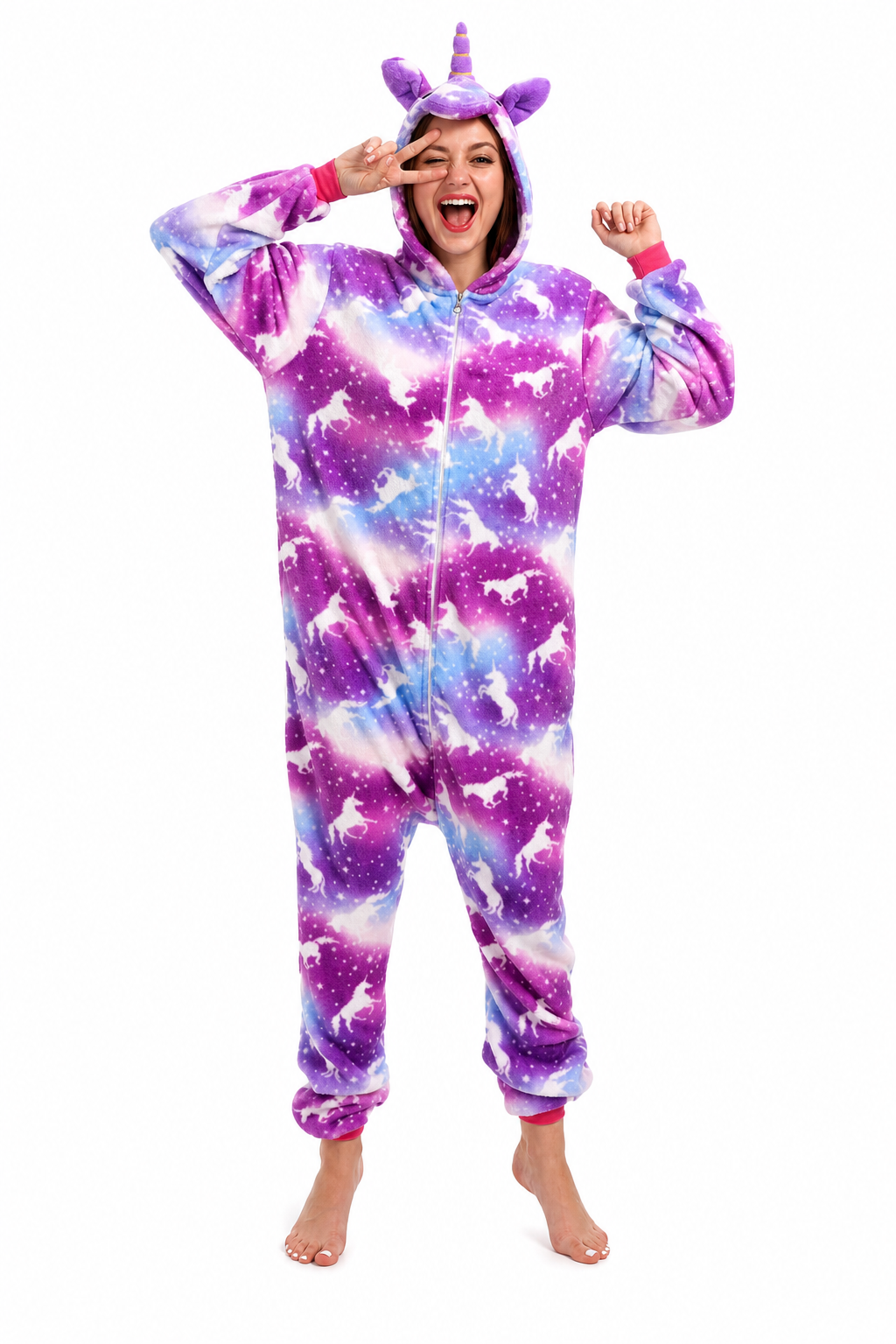 Cozy Unicorn Galaxy Fleece Kigurumi