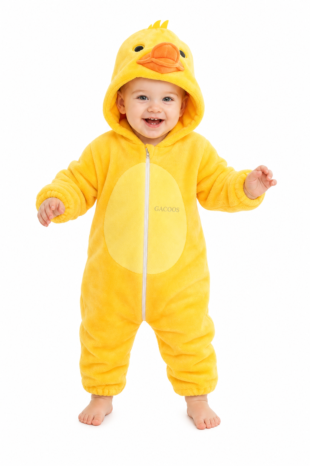 Cute Baby Yellow Duck Plush Hooded Onesie