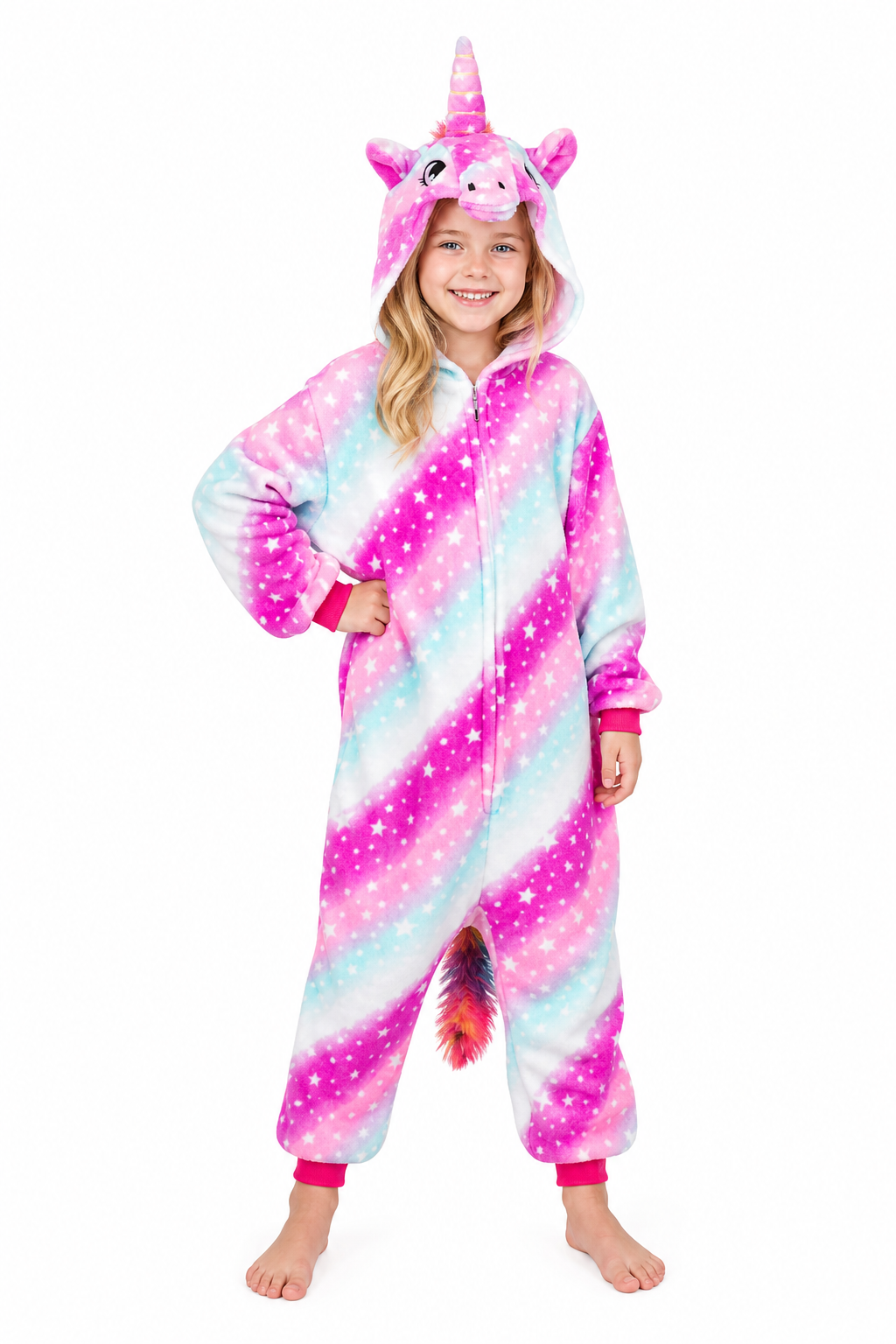 Kids' Multi-Color Unicorn Plush Onesie