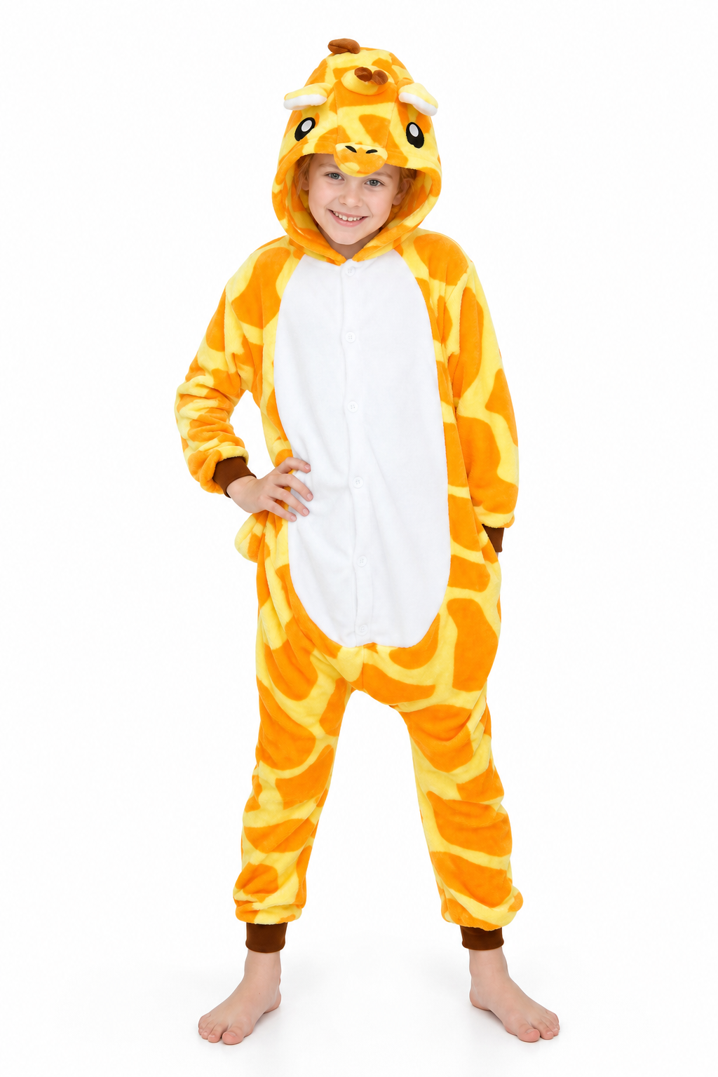 Kids Plush Giraffe Kigurumi Onesie