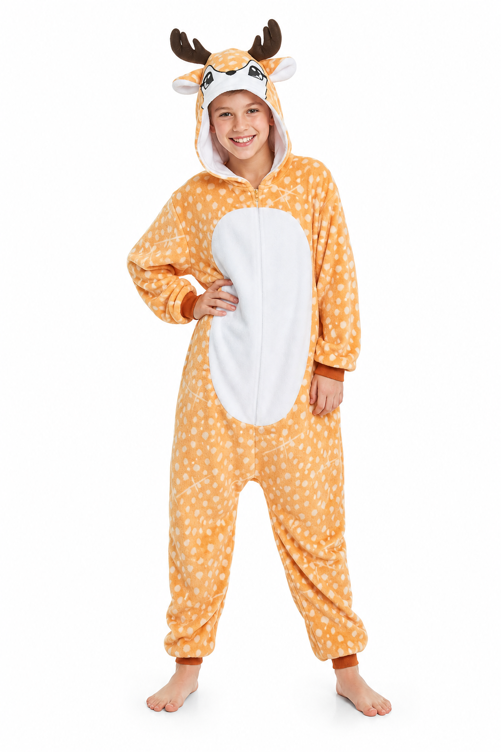 Kids' Plush Spotted Deer Kigurumi