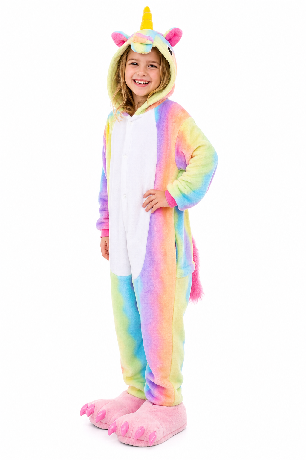 Kids' Rainbow Unicorn Plush Onesie
