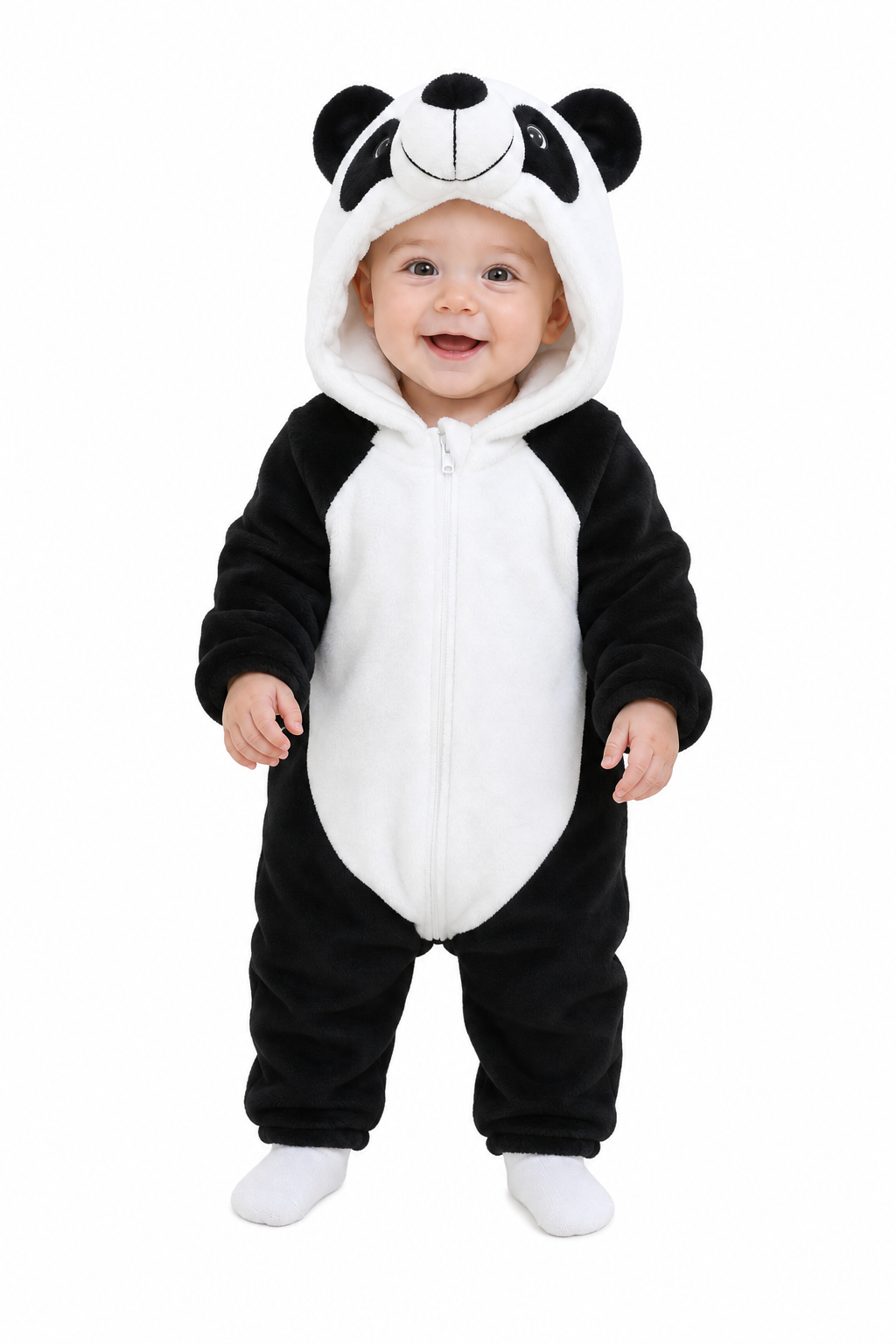 Plush Baby Panda Costume Onesie with Hood